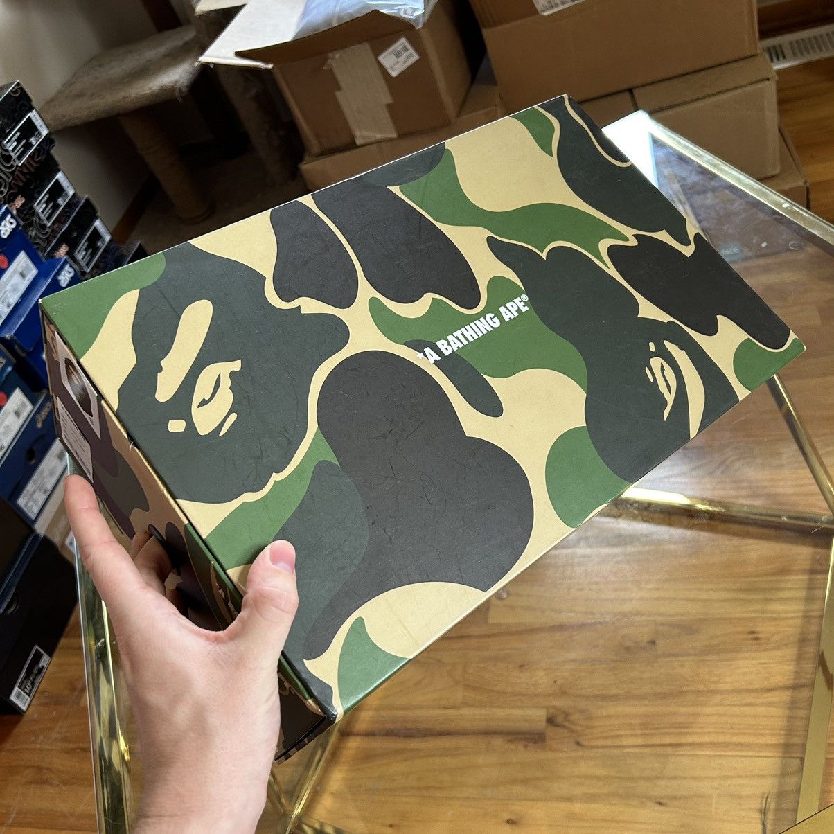 Bape 2021 SPRiNG SUMMER BLOCKSTA Hi DARK GREY OLiVE GREEN BAPESTA Size US 10 / EU 43 - 23 Thumbnail