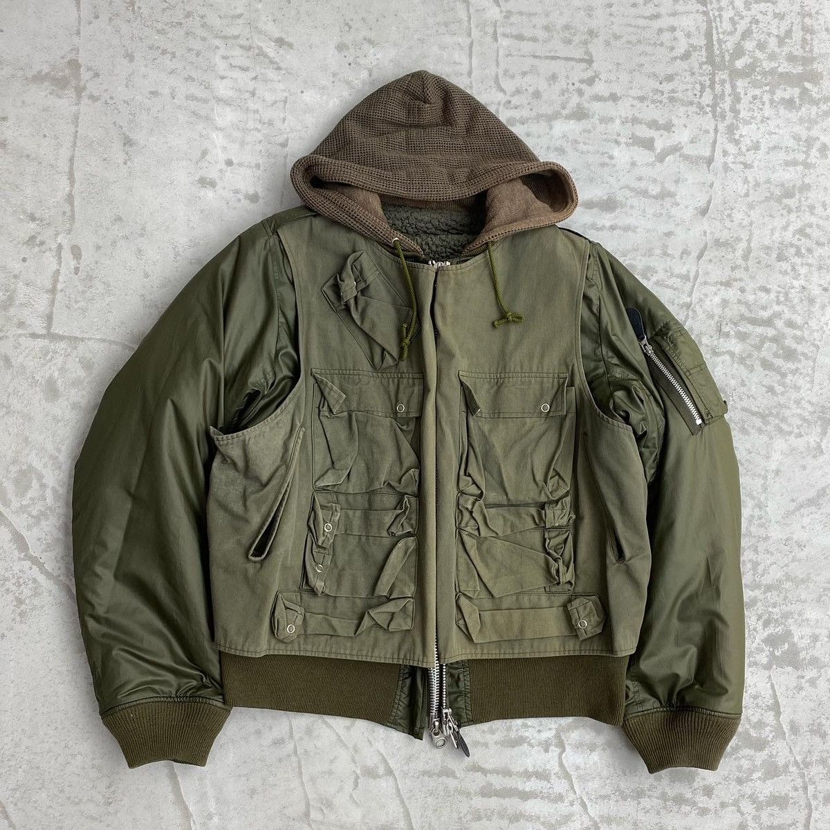image of Undercover x Vandalize Cargo Bomber Jacket (Green), Men's (Size Medium)