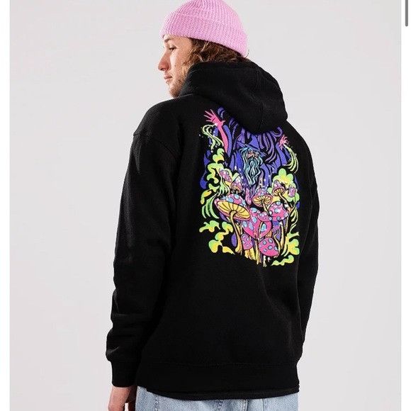 A Lab A LAB MAGIC FUNGI BLACK HOODIE Grailed