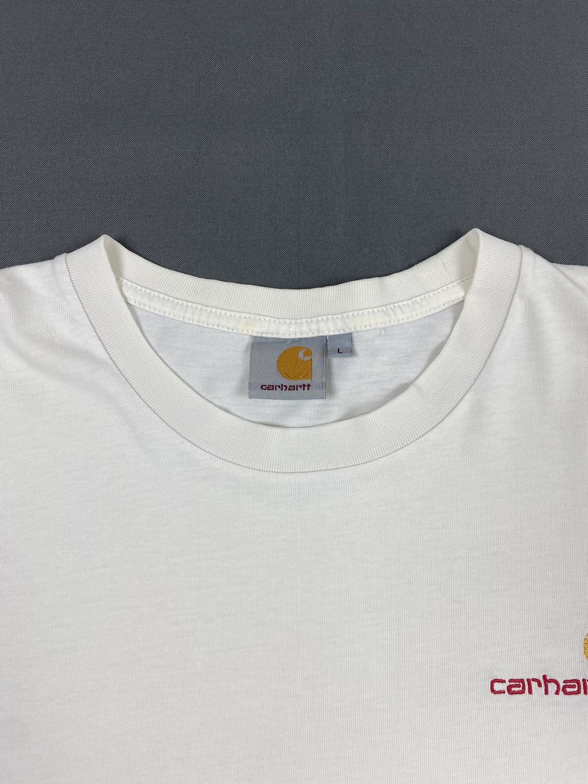 Carhartt 2000’s Vintage Trashed Carhartt Script Logo Tee Size US L / EU 52-54 / 3 - 3 Thumbnail