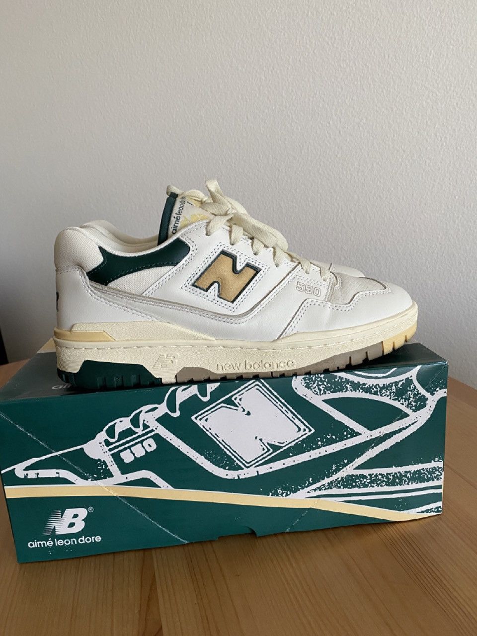 image of 550 - Aime Leon Dore Shoes in Natural Green, Men's (Size 9)