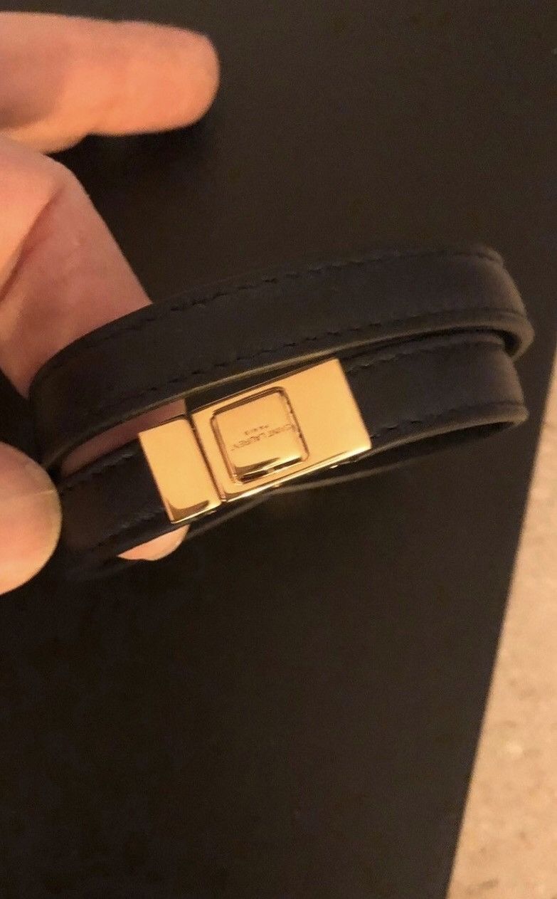Hedi Slimane × Saint Laurent Paris Double Leather + Studded gold plated small Unisex New $790 Size ONE SIZE - 3 Thumbnail