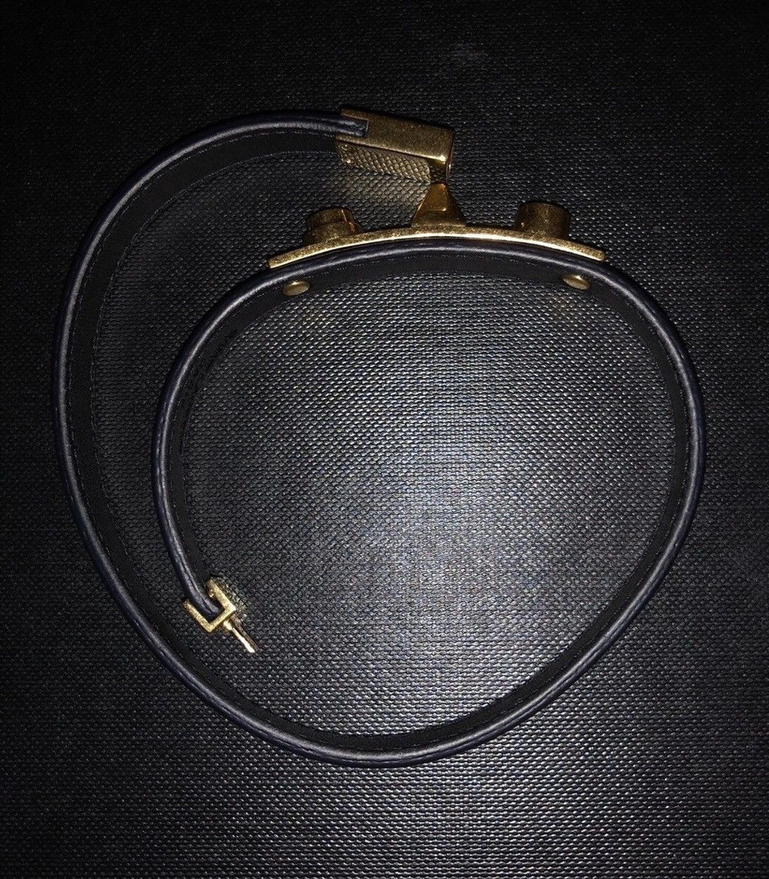 Hedi Slimane × Saint Laurent Paris Double Leather + Studded gold plated small Unisex New $790 Size ONE SIZE - 5 Thumbnail