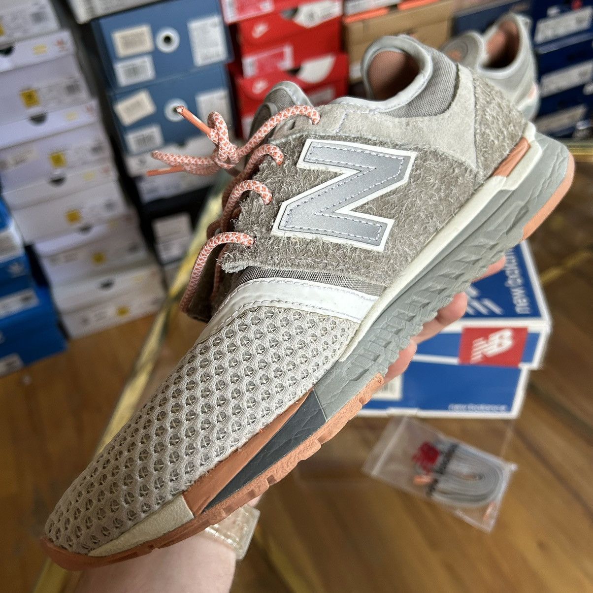 Japanese Brand MRL247MT NEW BALANCE TOKYO RAT LiGHT GREY BRiGHT PiNK MANGO Size US 9 / EU 42 - 7 Thumbnail