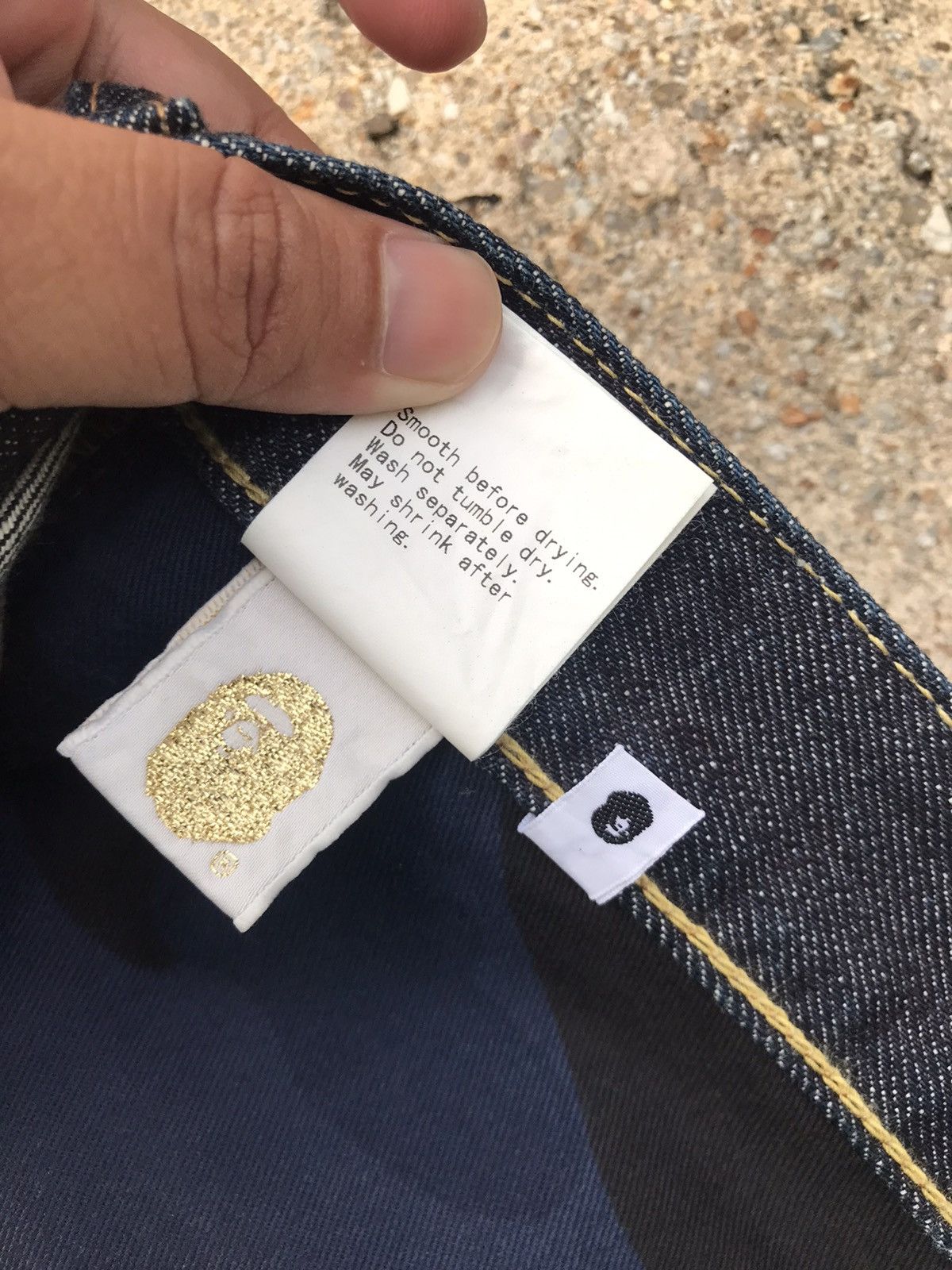Bape Bape A Bathing Ape Big Logo Embroidered Denim Size US 36 / EU 52 - 8 Thumbnail