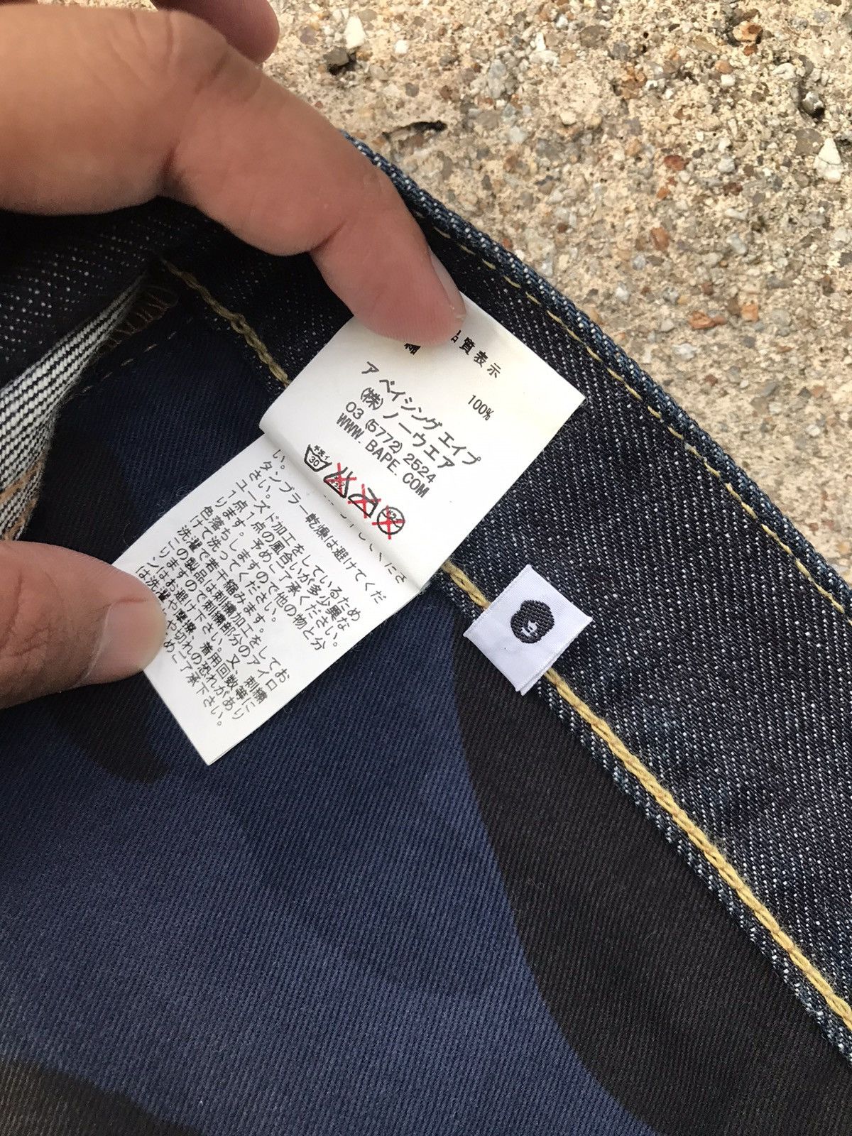 Bape Bape A Bathing Ape Big Logo Embroidered Denim Size US 36 / EU 52 - 7 Thumbnail