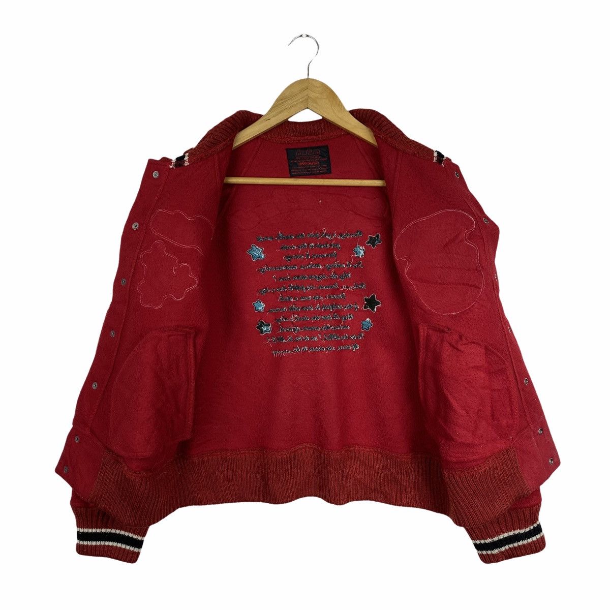 Japanese Brand × Vintage VINTAGE BATSU COLLECTION 2000 PATCH FLEECE VARSITY SWEATER Size US XS / EU 42 / 0 - 3 Thumbnail