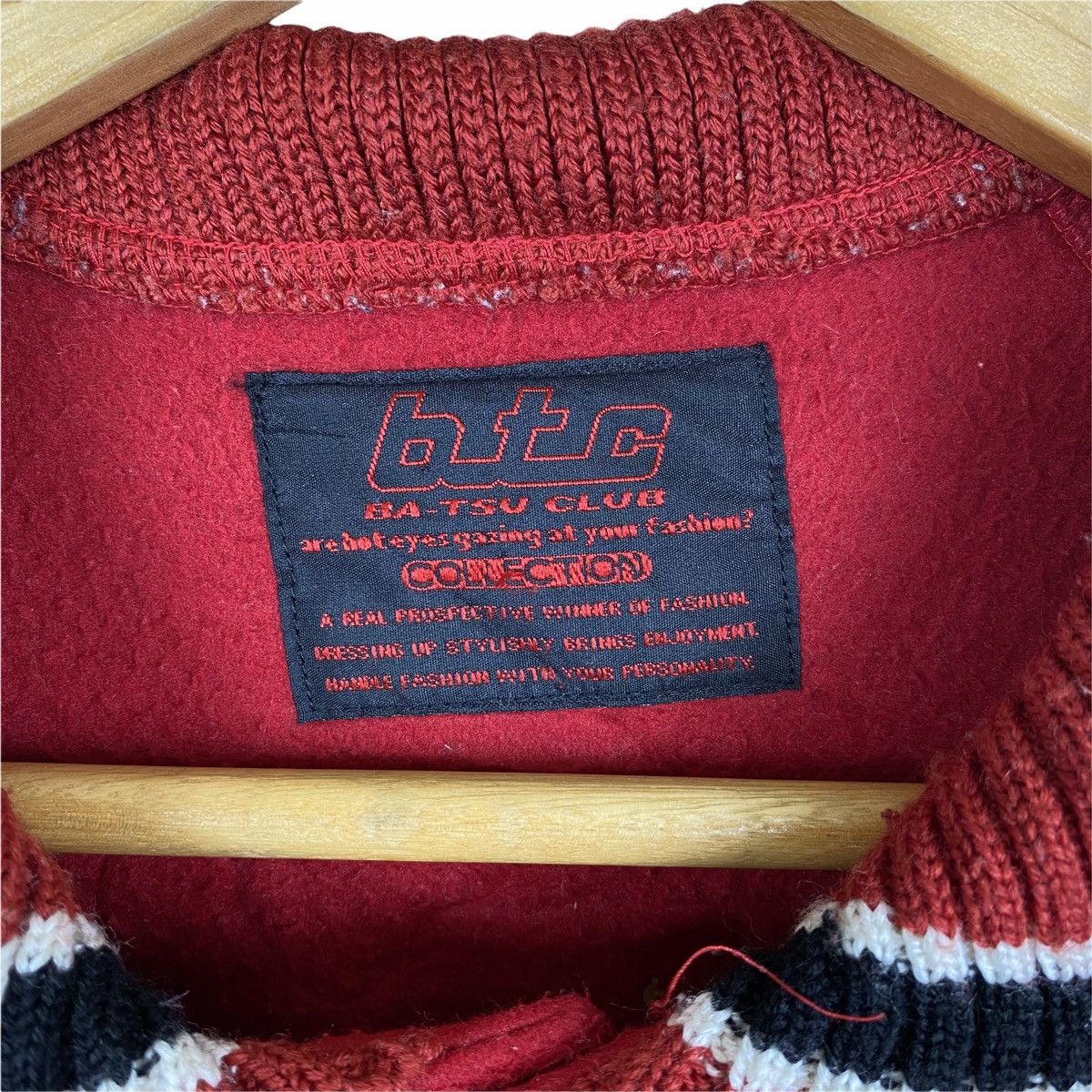 Japanese Brand × Vintage VINTAGE BATSU COLLECTION 2000 PATCH FLEECE VARSITY SWEATER Size US XS / EU 42 / 0 - 7 Thumbnail