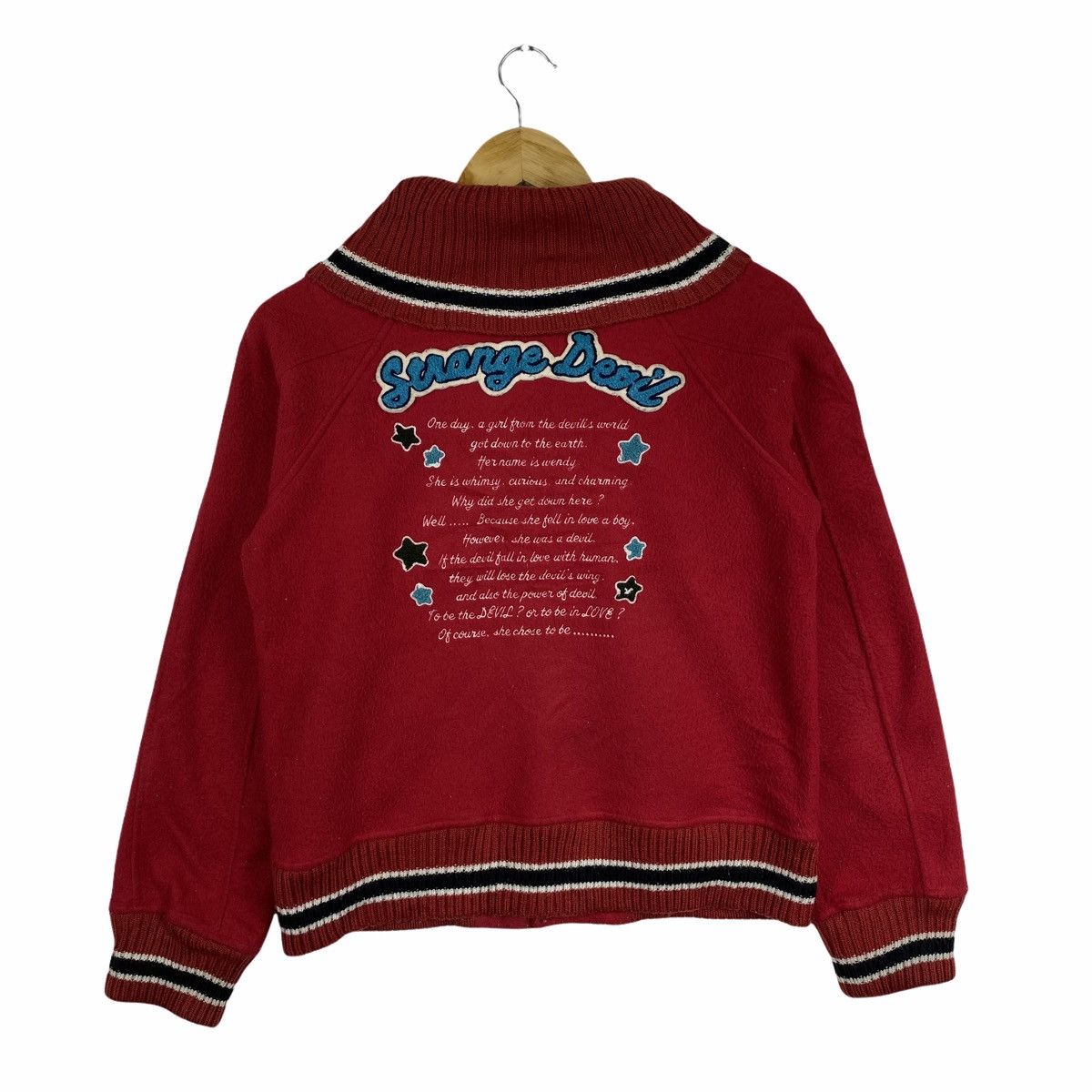 Japanese Brand × Vintage VINTAGE BATSU COLLECTION 2000 PATCH FLEECE VARSITY SWEATER Size US XS / EU 42 / 0 - 2 Thumbnail