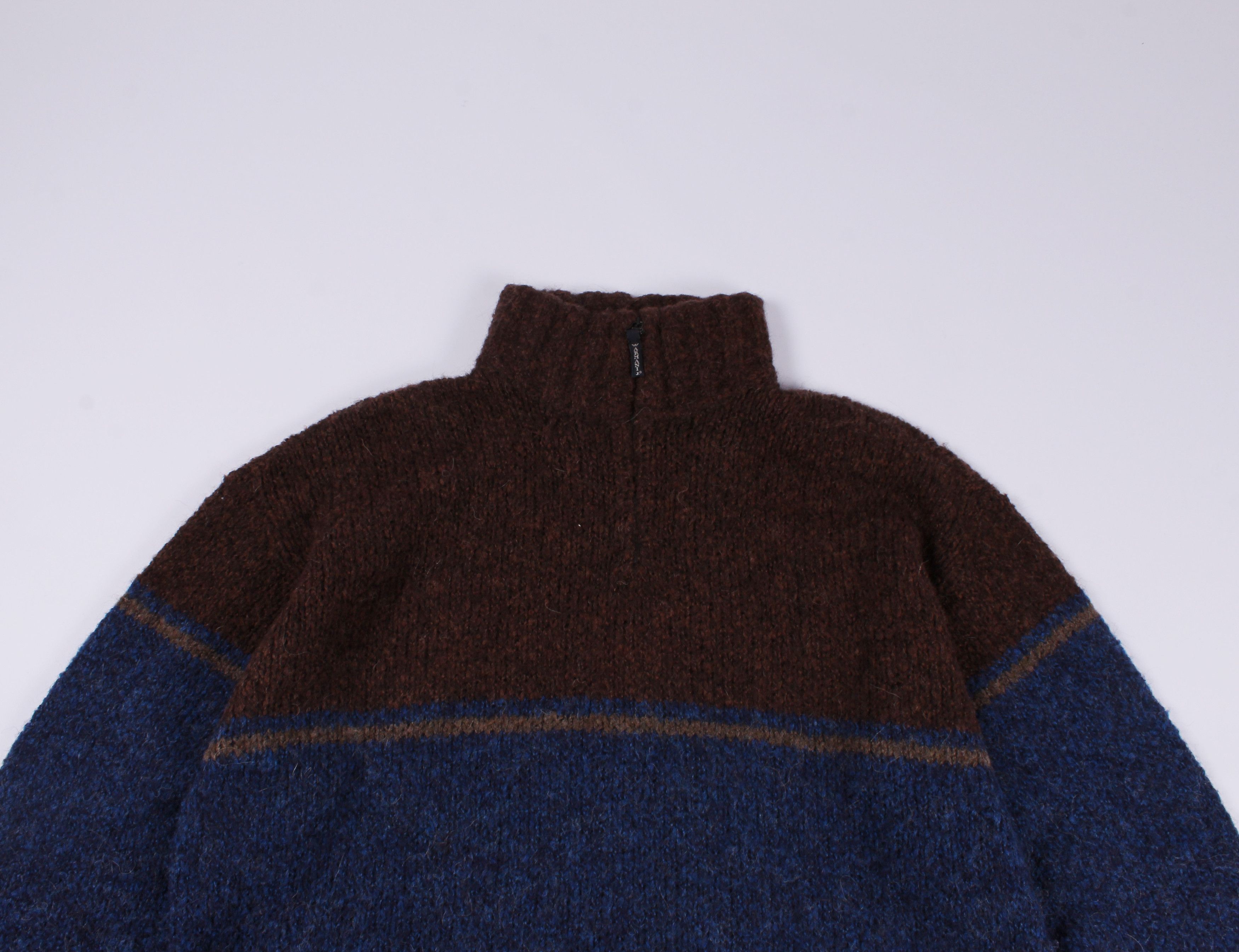 Armani × Giorgio Armani 90's Armani Jeans Alpaca Lana Wool Sweater Size US XXL / EU 58 / 5 - 2 Thumbnail