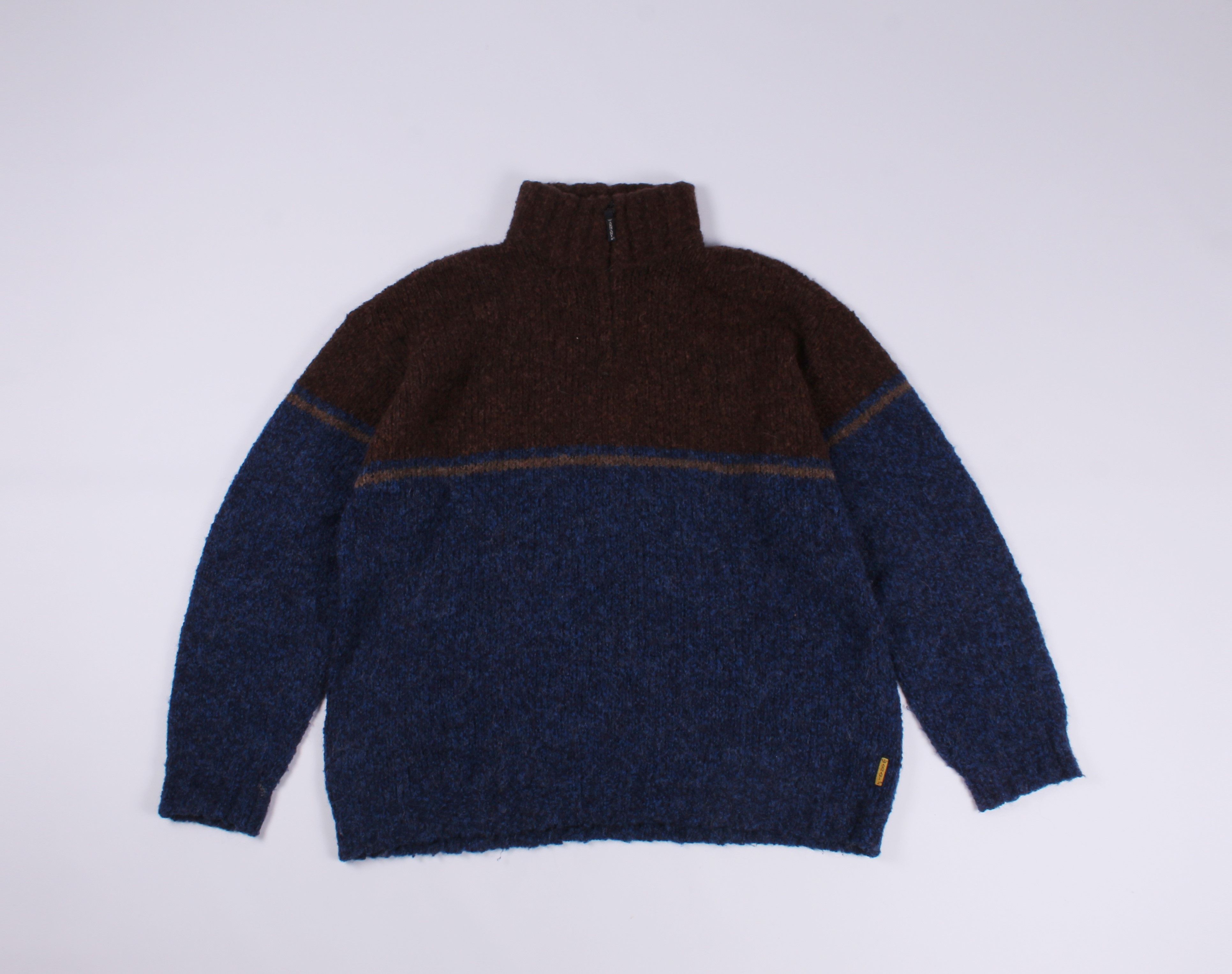Armani × Giorgio Armani 90's Armani Jeans Alpaca Lana Wool Sweater Size US XXL / EU 58 / 5 - 1 Thumbnail