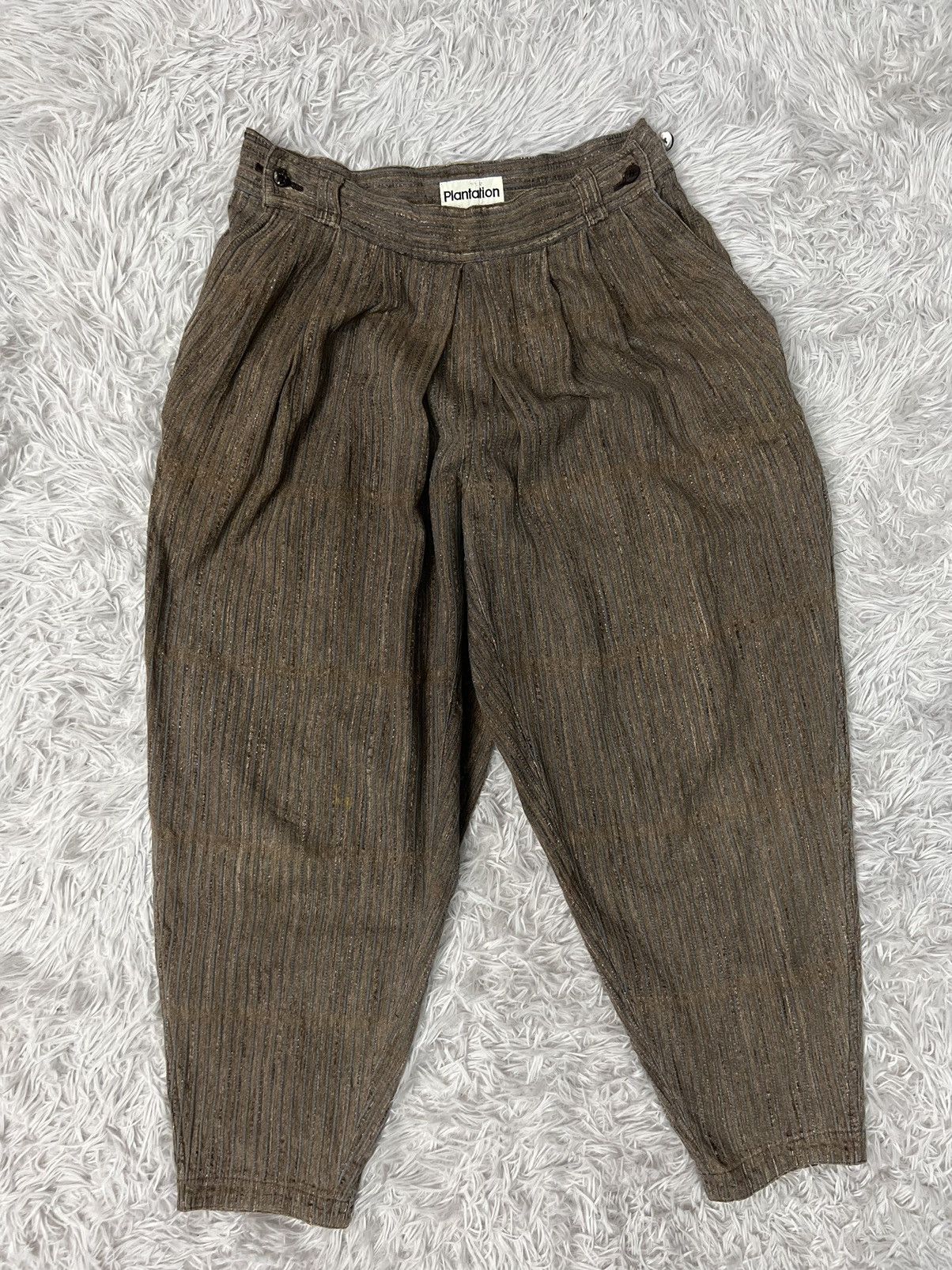 Issey Miyake ARCHIVE🔥ISSEY MIYAKE BALLOONS STRIPE PANTS SIZE 32 Size US 32 / EU 48 - 1 Thumbnail