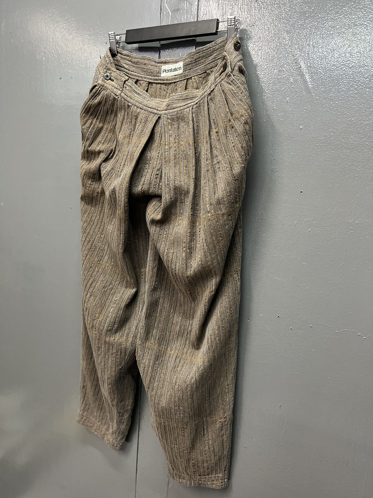 Issey Miyake ARCHIVE🔥ISSEY MIYAKE BALLOONS STRIPE PANTS SIZE 32 Size US 32 / EU 48 - 4 Thumbnail
