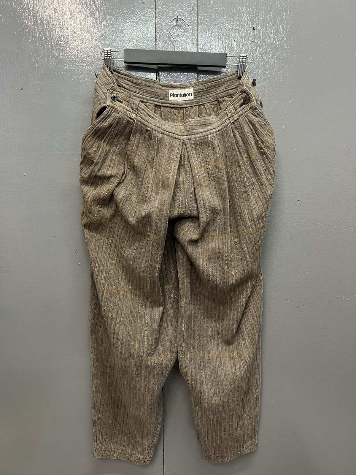 Issey Miyake ARCHIVE🔥ISSEY MIYAKE BALLOONS STRIPE PANTS SIZE 32 Size US 32 / EU 48 - 2 Thumbnail