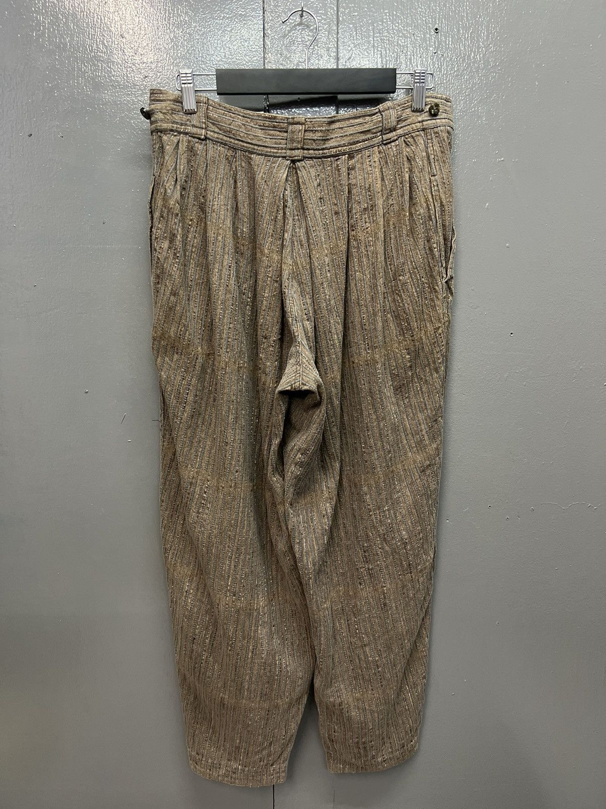 Issey Miyake ARCHIVE🔥ISSEY MIYAKE BALLOONS STRIPE PANTS SIZE 32 Size US 32 / EU 48 - 8 Thumbnail