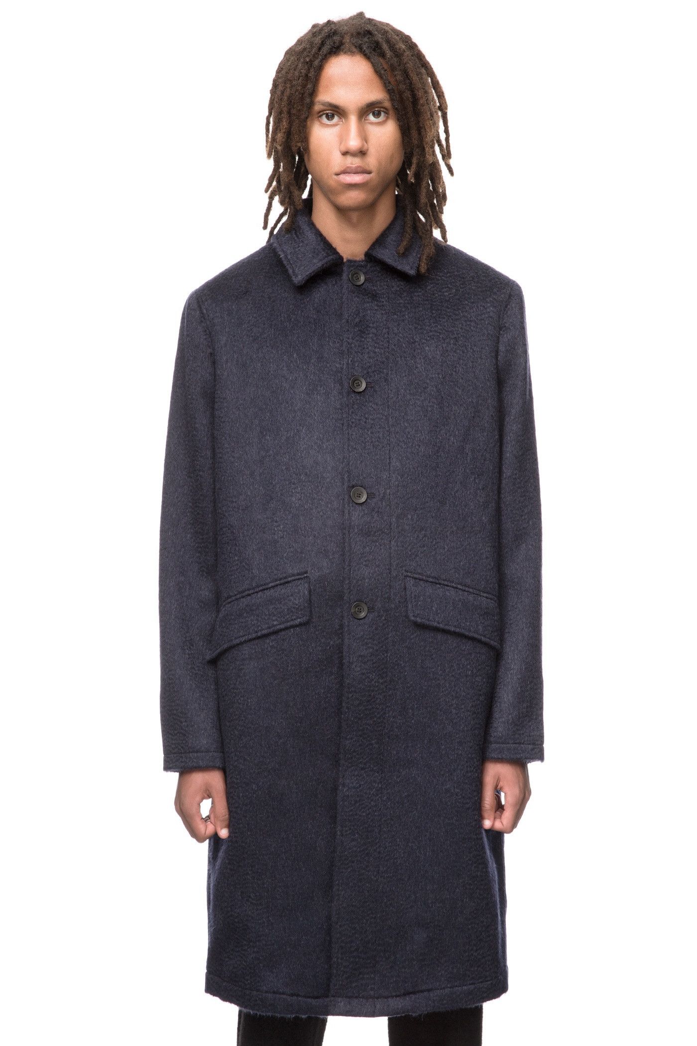Our Legacy Our Legacy Car Coat - Pressed Cilium Navy Size US S / EU 44-46 / 1 - 5 Thumbnail