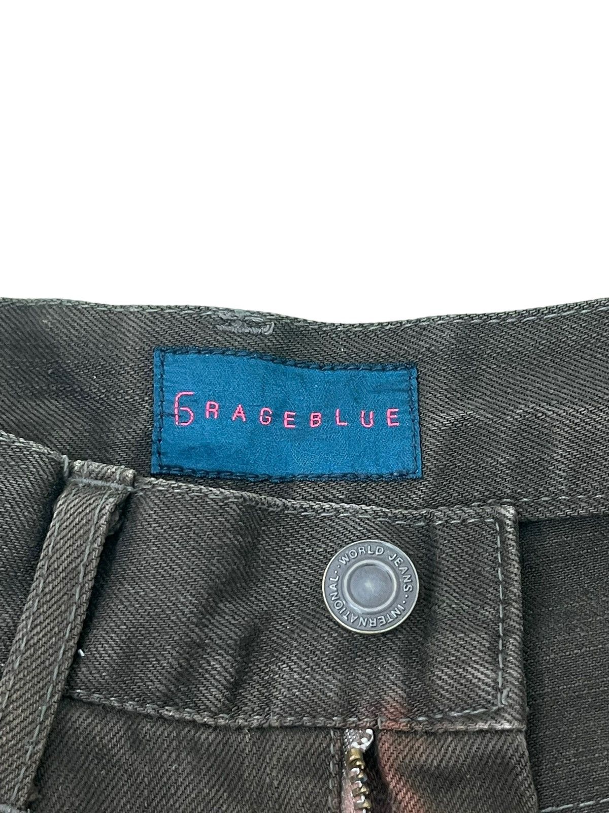 Japanese Brand Flare Jeans Rage Blue Multizipped Faded Boot Cut 3🟦0 Size US 30 / EU 46 - 20 Thumbnail