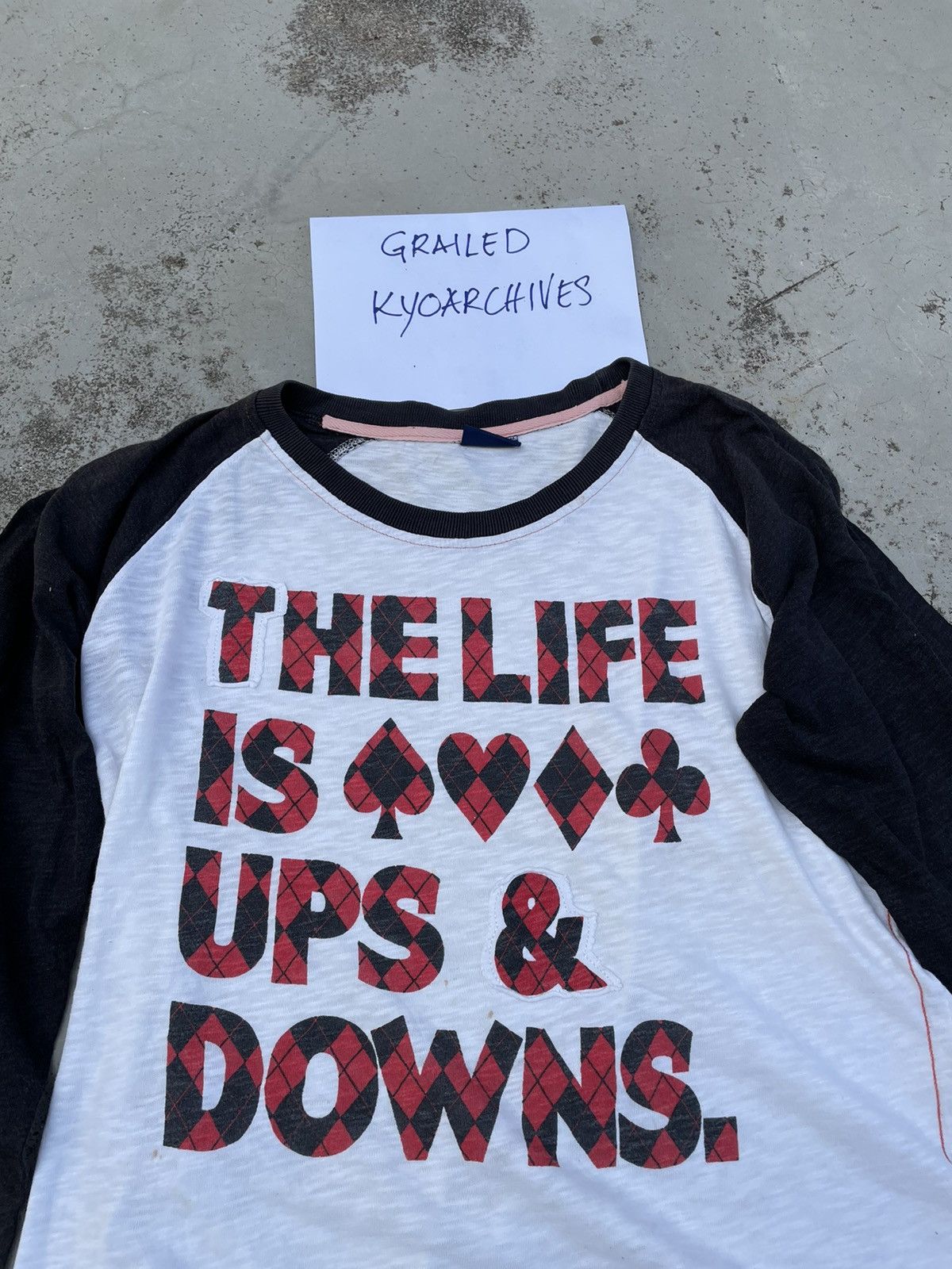 Japanese Brand THE LIFE IS UP AND DOWN LONG SLEEVE Size US M / EU 48-50 / 2 - 2 Thumbnail