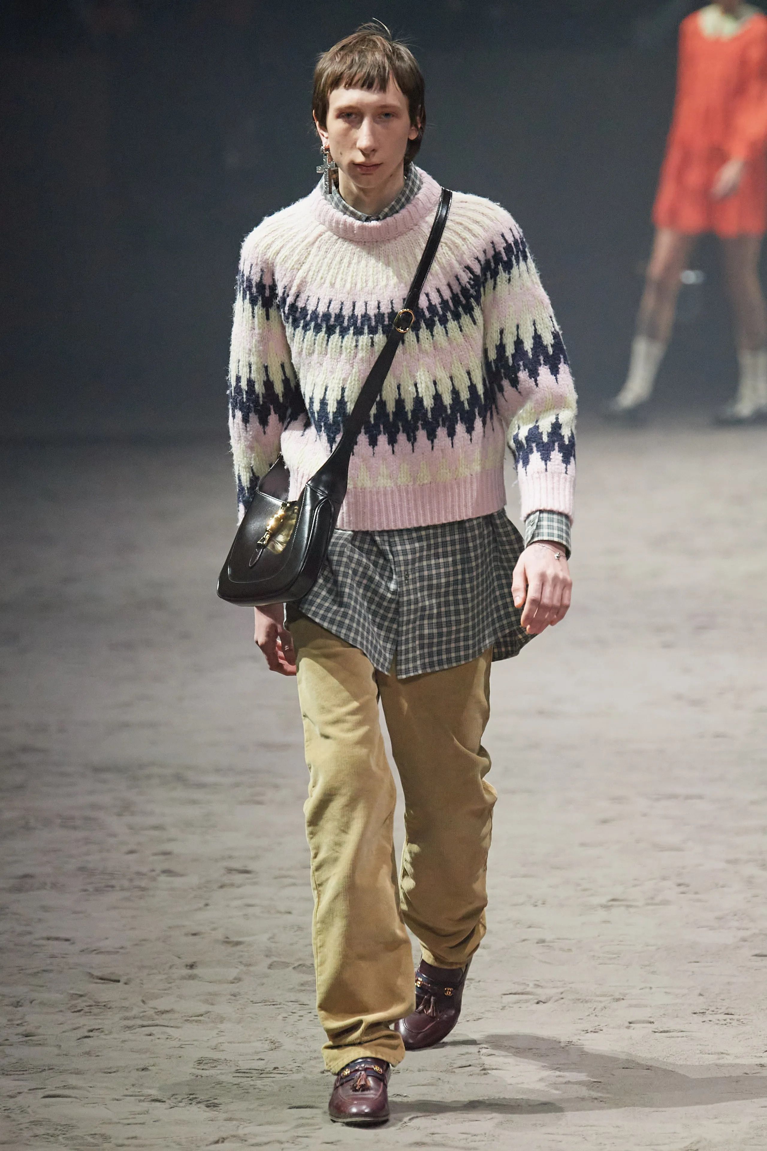 Gucci Gucci FW20 Zigzag Jacquard Cropped Wool Sweater. Size US S / EU 44-46 / 1 - 3 Thumbnail
