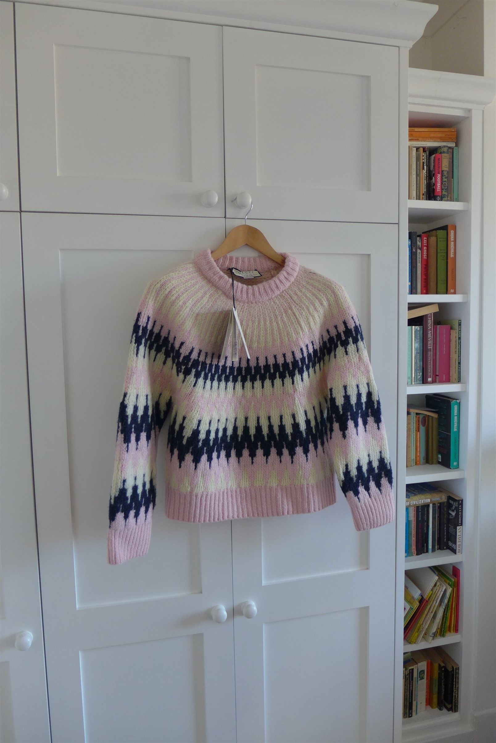 Gucci Gucci FW20 Zigzag Jacquard Cropped Wool Sweater. Size US S / EU 44-46 / 1 - 4 Thumbnail