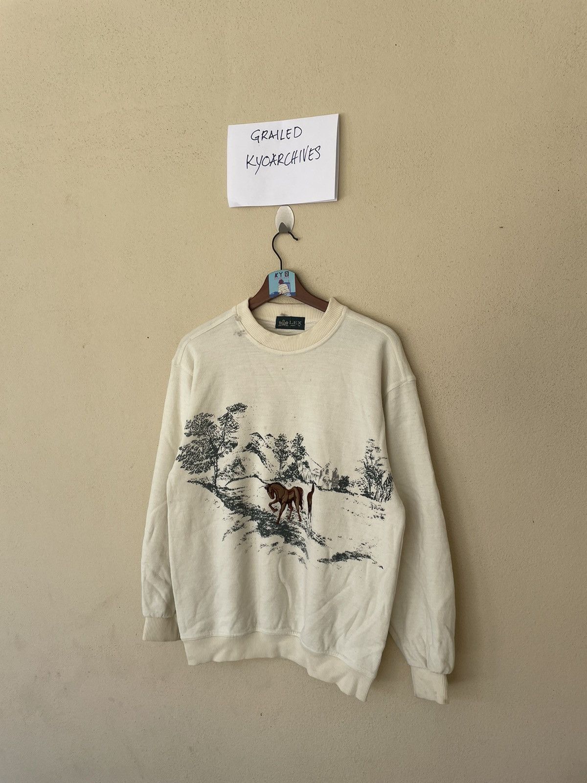 Japanese Brand × Vintage VINTAGE LEX EMBROIDERED HORSE SWEATSHIRT Size US M / EU 48-50 / 2 - 2 Thumbnail