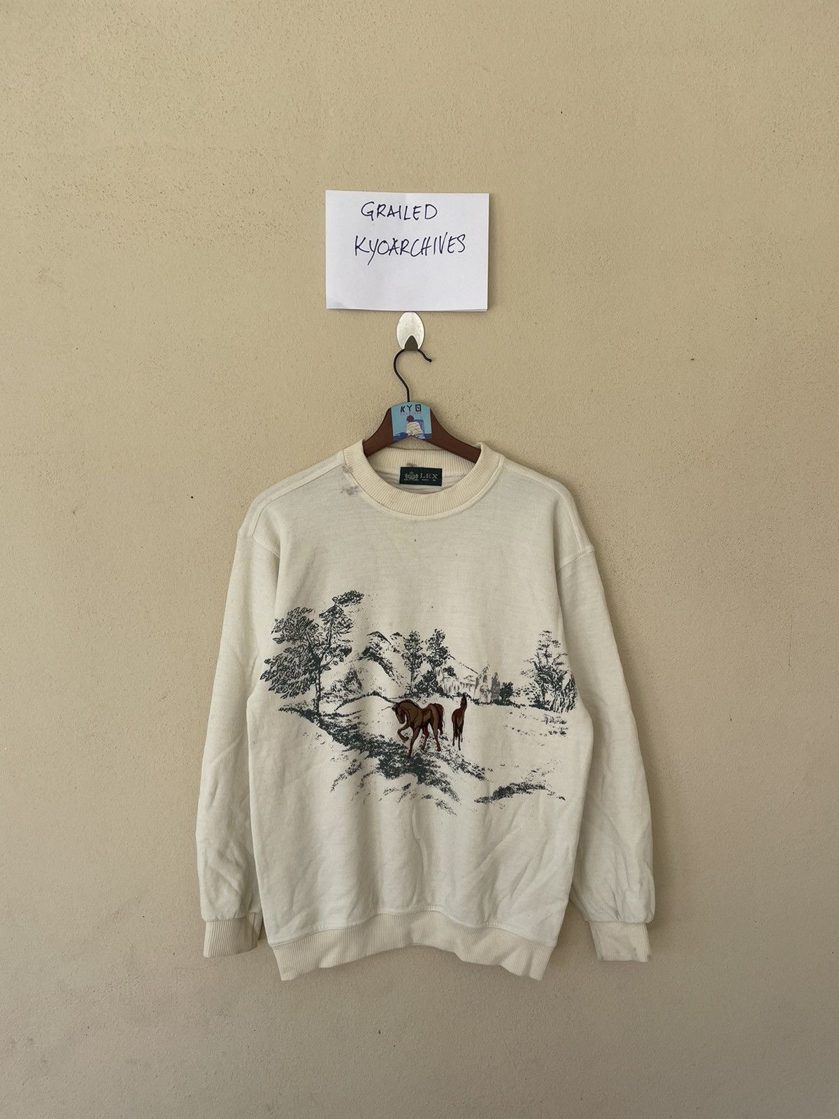 VINTAGE LEX EMBROIDERED HORSE SWEATSHIRT