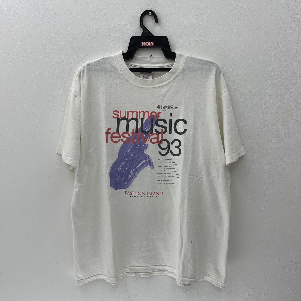 Band Tees Summer Music Festival 93 Vintage 90s Fashion Island Size US XL / EU 56 / 4 - 1 Thumbnail