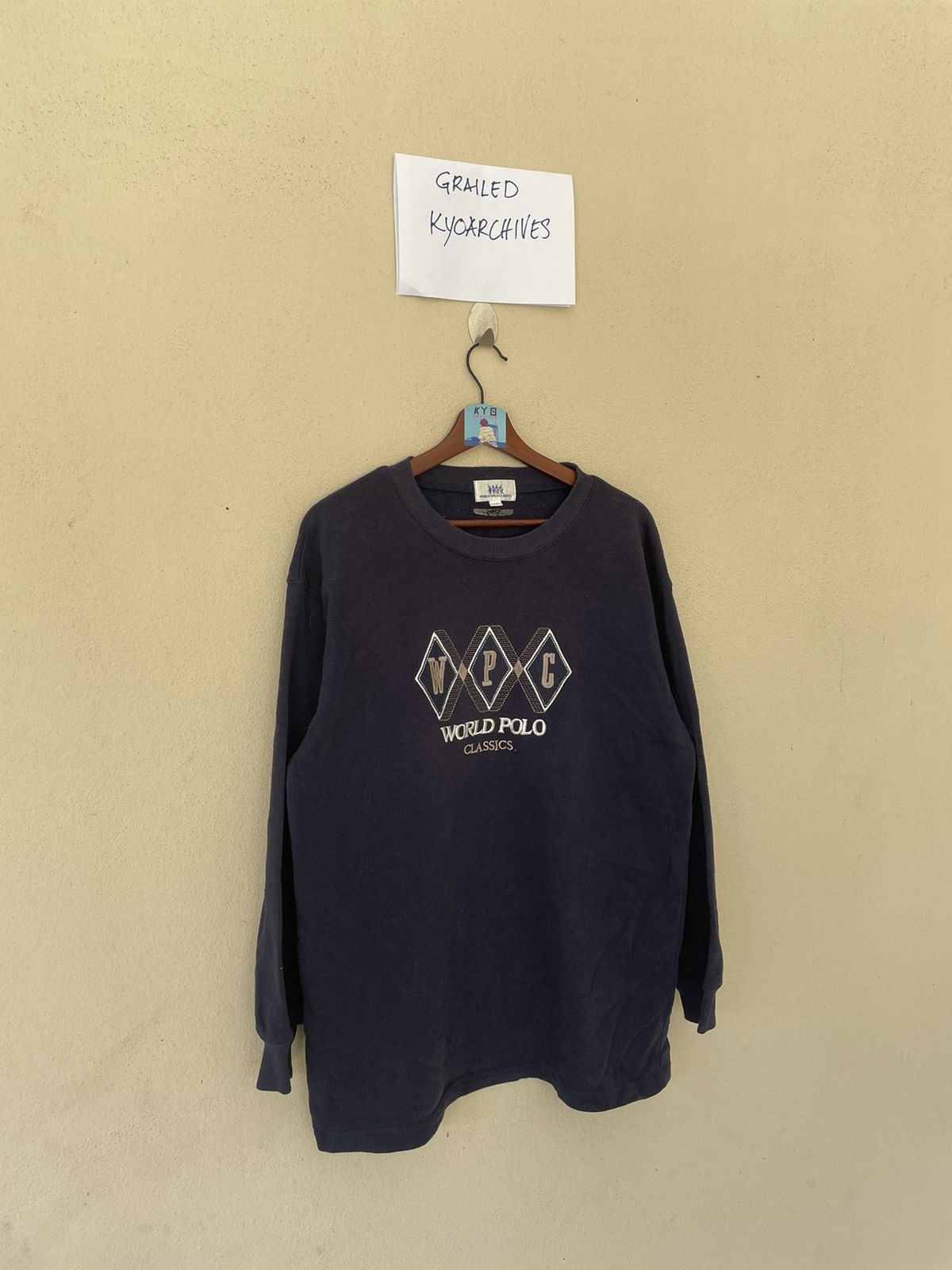 Japanese Brand × Vintage VINTAGE WORLD POLO CLASSIC SWEATSHIRT Size US M / EU 48-50 / 2 - 2 Thumbnail