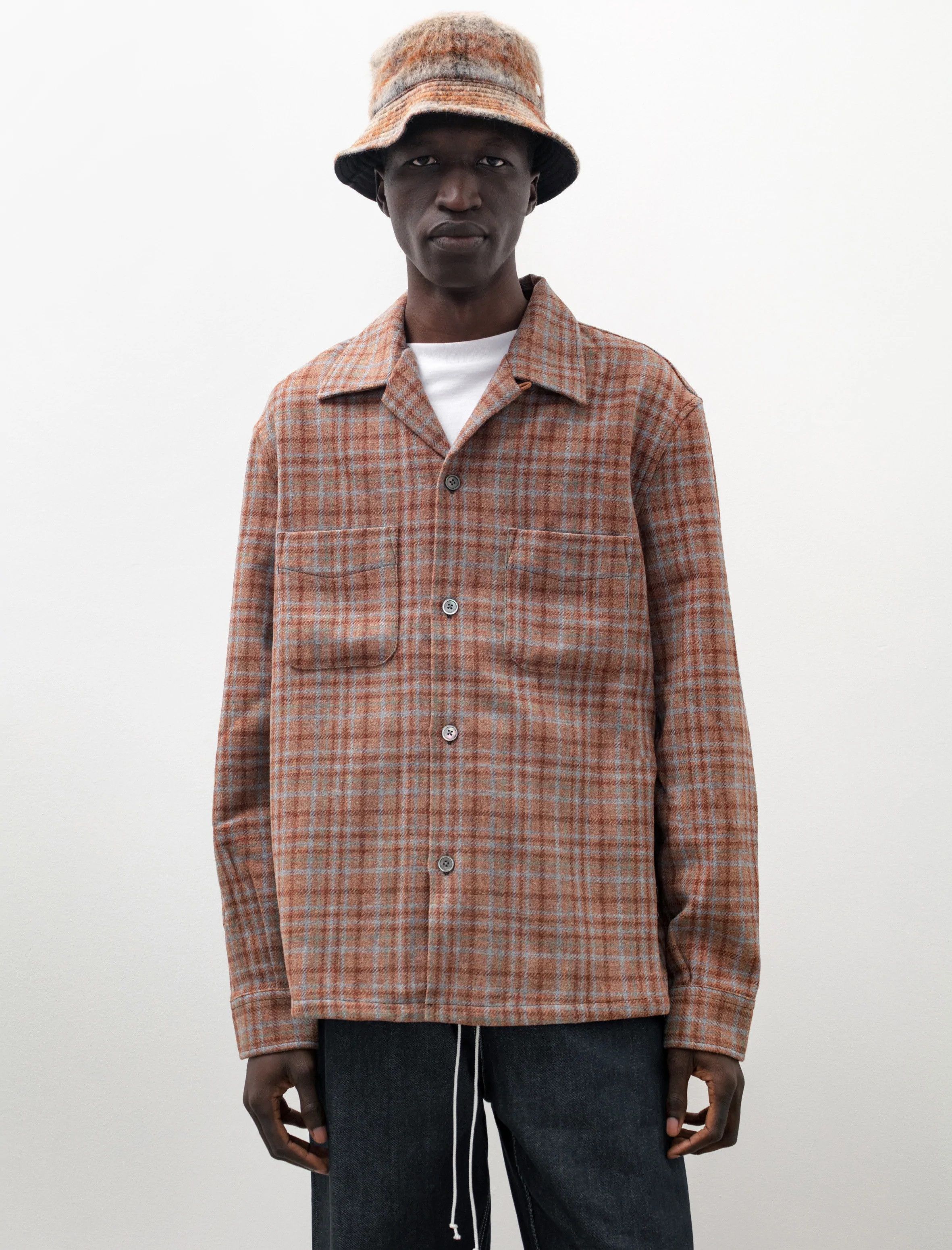 Our Legacy Our Legacy Heusen Shirt - Rust Check Country Wool | Grailed