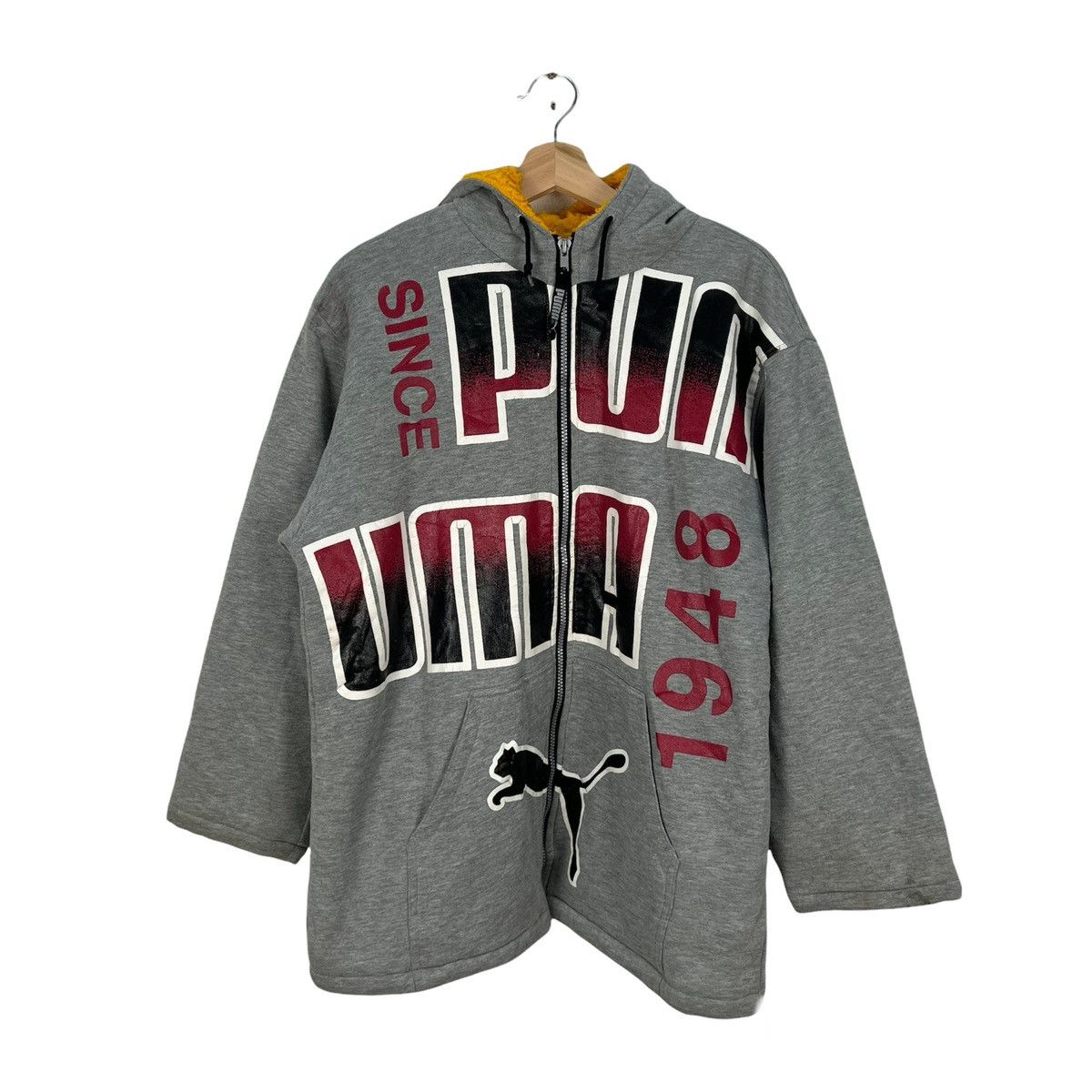 VINTAGE PUMA HOODIE JACKET BIG LOGO STREETWEAR STYLE WEAR
