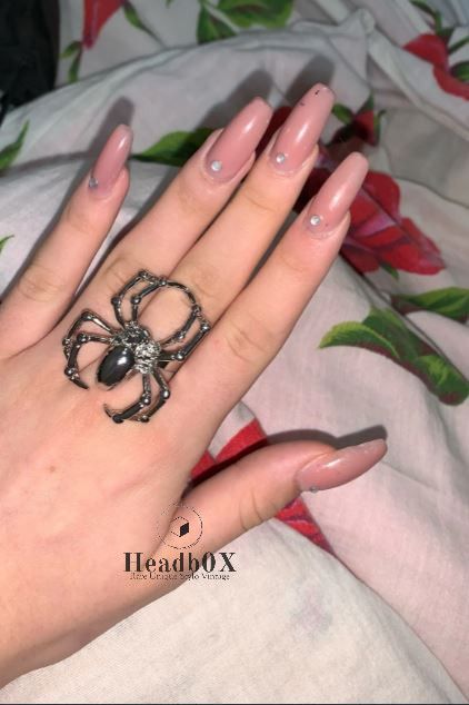 Jewelry Gothic Silver Spider Ring Size ONE SIZE - 3 Thumbnail
