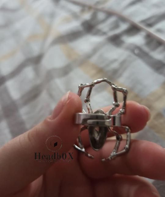 Jewelry Gothic Silver Spider Ring Size ONE SIZE - 4 Thumbnail
