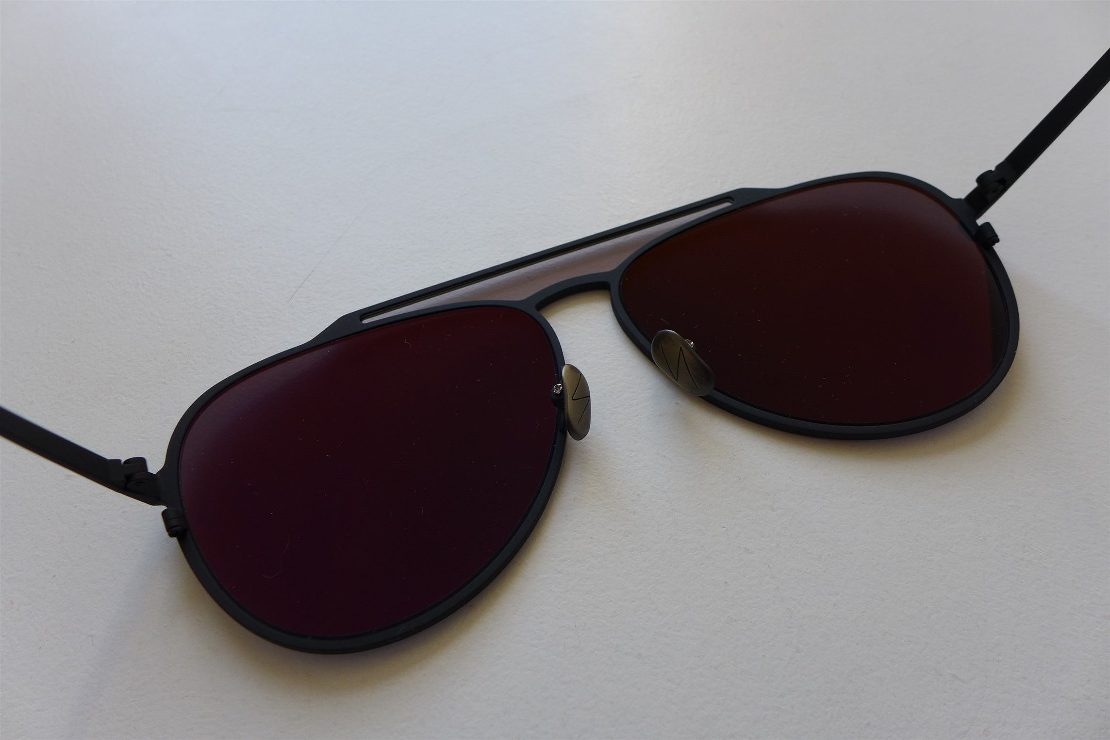 Yohji Yamamoto Yohji Yamamoto YY7039 Aviator Sunglasses - Black. Size ONE SIZE - 9 Thumbnail