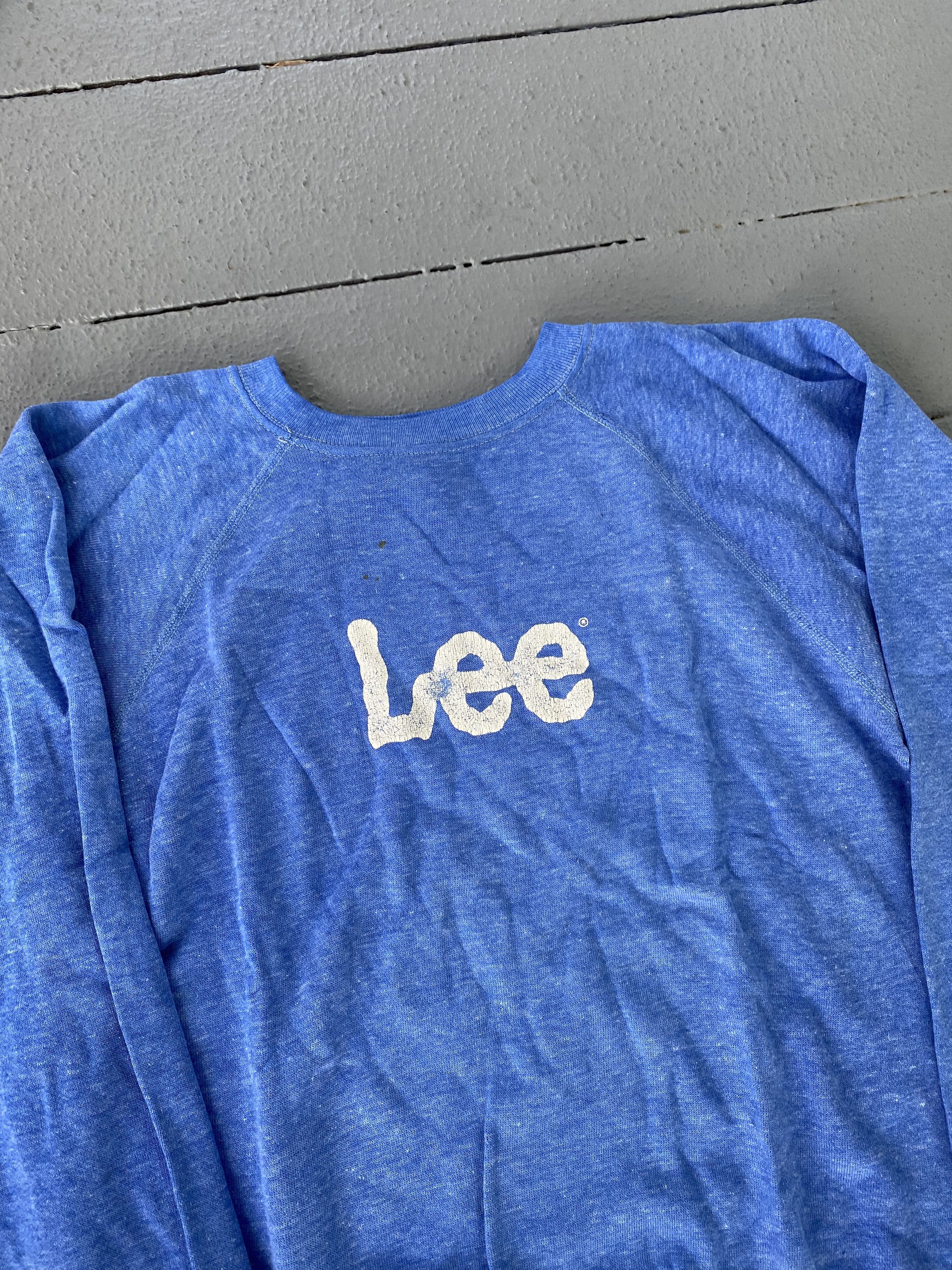 Lee × Vintage 1980s Lee Classic Logo Workwear Crewneck Sweatshirt Travis Size US M / EU 48-50 / 2 - 2 Thumbnail