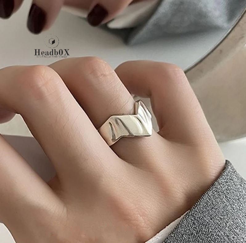 Jewelry Combo 2pcs Simple Irregular Geometric Handmade Ring Size ONE SIZE - 4 Thumbnail