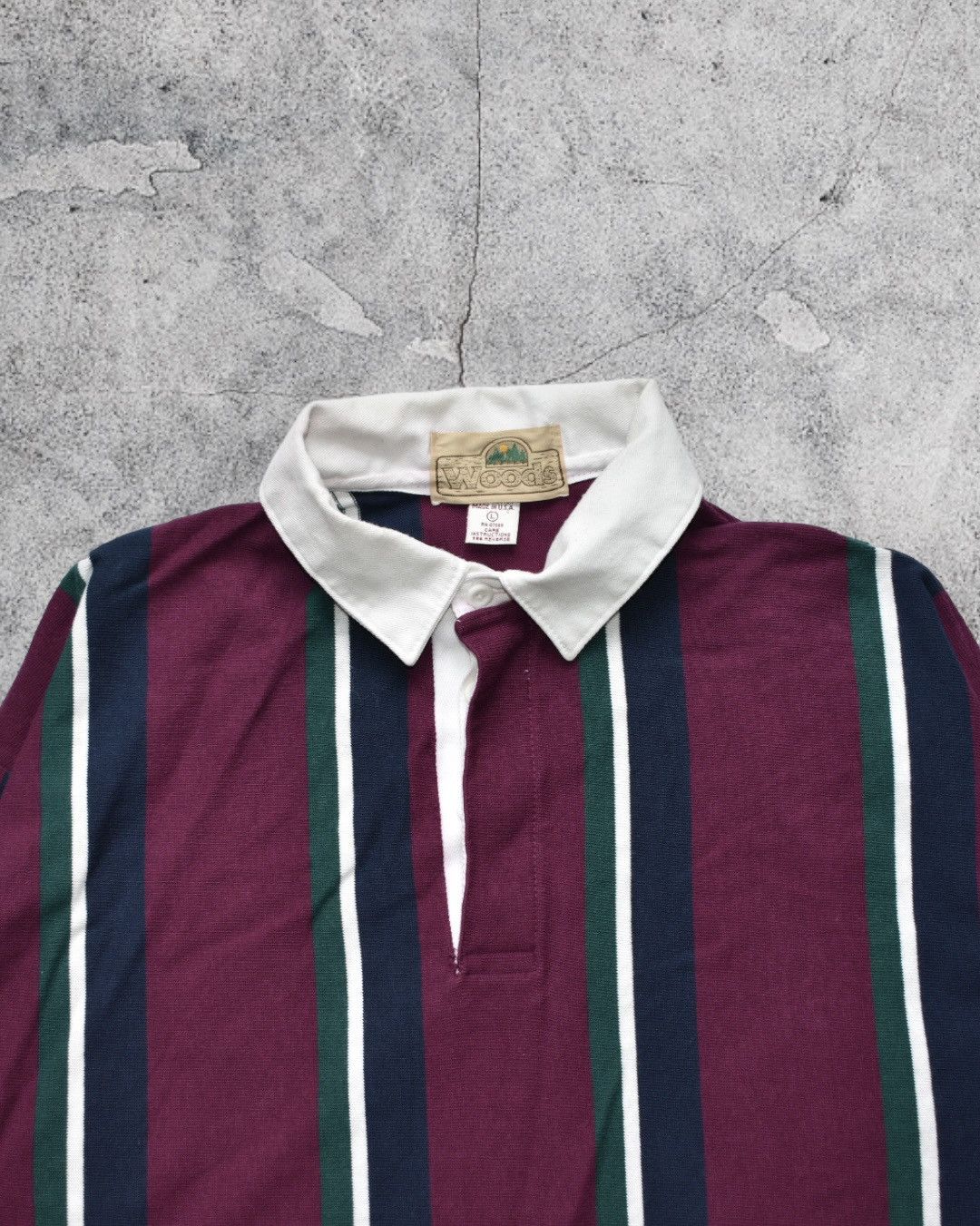 Vintage Vintage 90s Woods Rugby Polo (L) Size US L / EU 52-54 / 3 - 3 Thumbnail