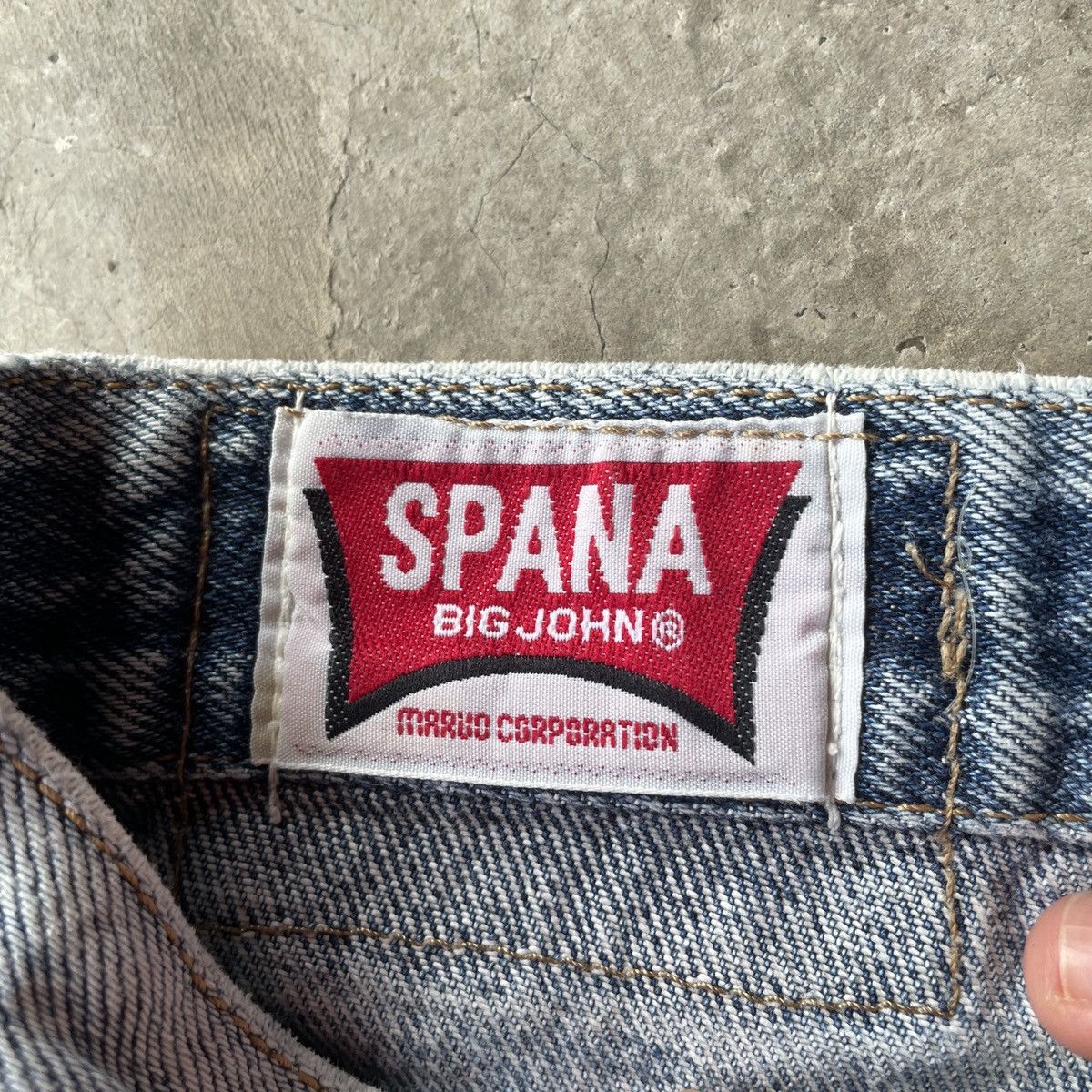 Japanese Brand Vintage Big John Spana Distressed Denim Jeans Pants W28 Size US 28 / EU 44 - 6 Thumbnail
