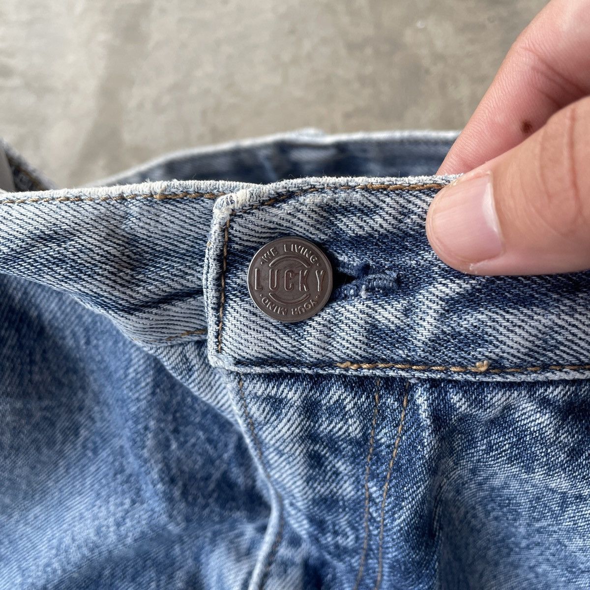 Japanese Brand Vintage Big John Spana Distressed Denim Jeans Pants W28 Size US 28 / EU 44 - 7 Thumbnail