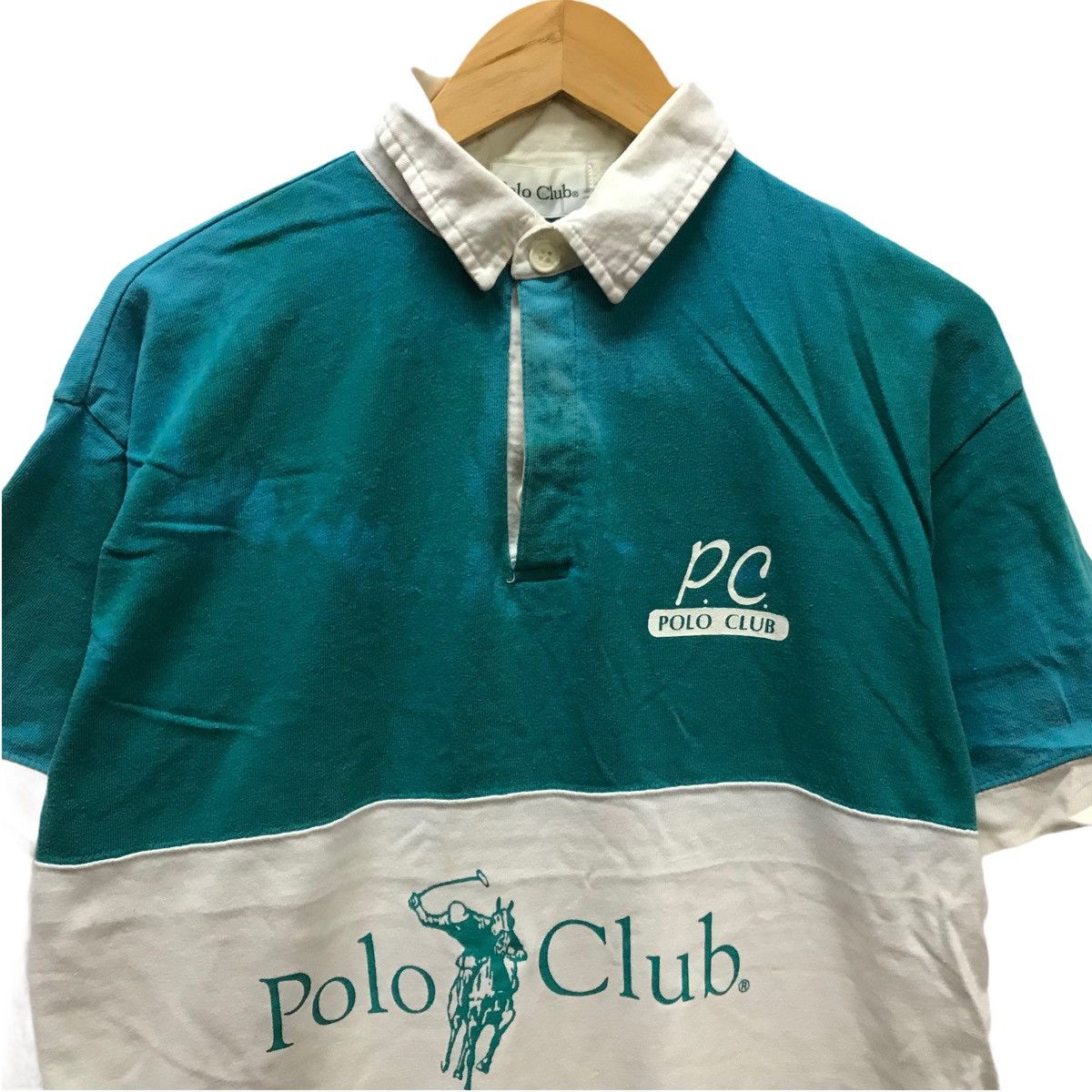 Beverly Hills Polo Club × Vintage Vintage Polo Club Shirt Big Logo Spellout Polo Club Size US M / EU 48-50 / 2 - 2 Thumbnail