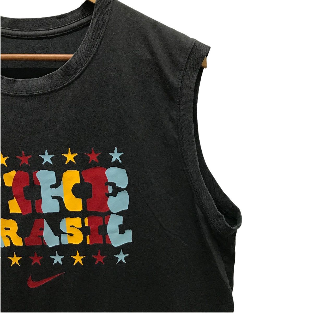 All Sport × Nike × Vintage Vintage Nike Dry Fit Sleeveless Big Logo Nike Brasil Swoosh Size US L / EU 52-54 / 3 - 3 Thumbnail