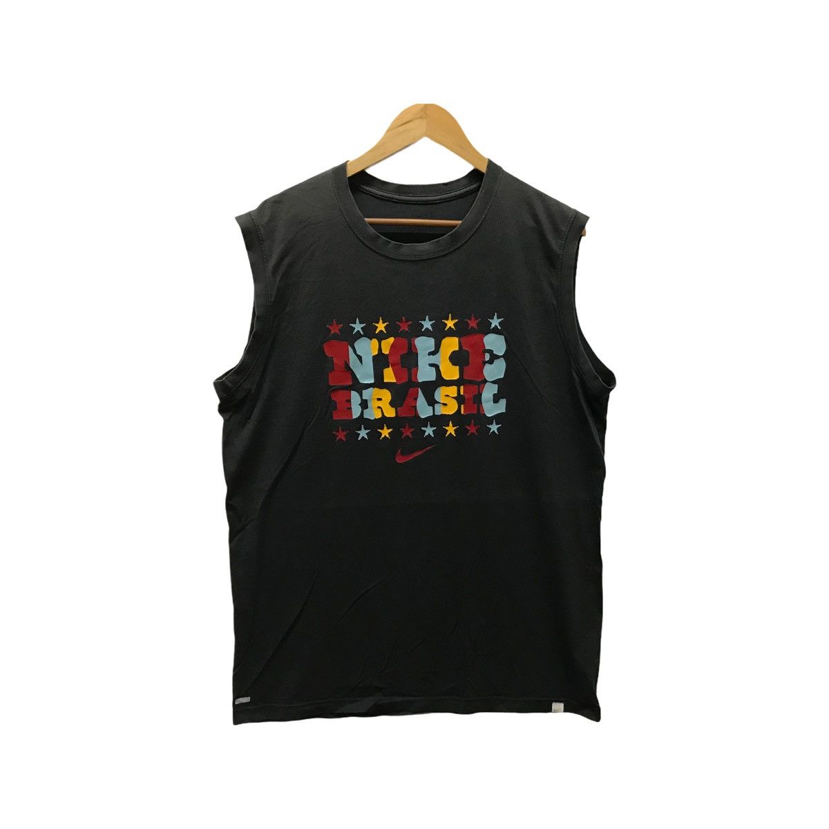 All Sport × Nike × Vintage Vintage Nike Dry Fit Sleeveless Big Logo Nike Brasil Swoosh Size US L / EU 52-54 / 3 - 1 Thumbnail