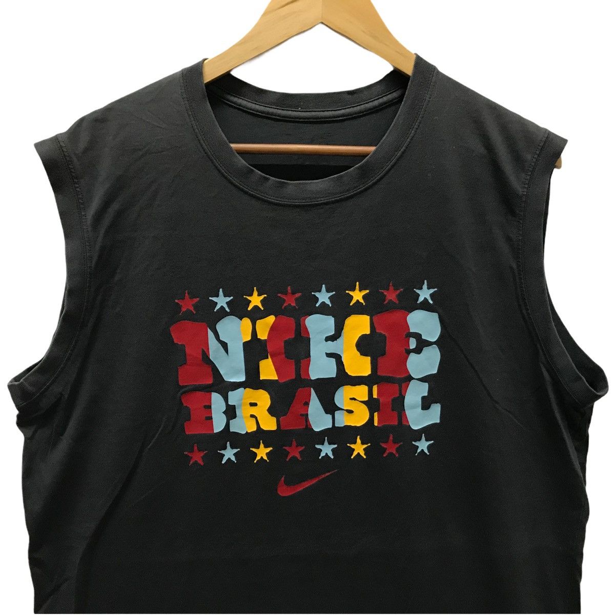 All Sport × Nike × Vintage Vintage Nike Dry Fit Sleeveless Big Logo Nike Brasil Swoosh Size US L / EU 52-54 / 3 - 2 Thumbnail