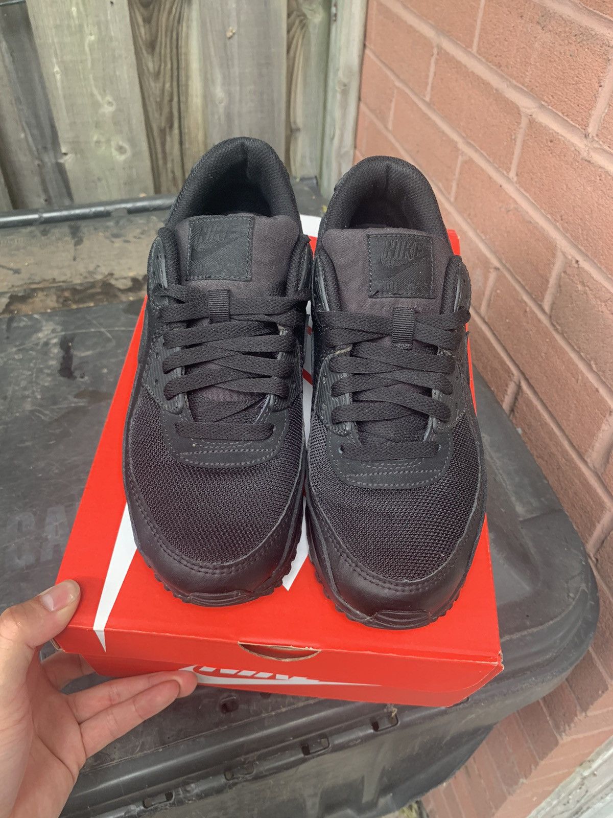 Nike Air Max 90 Recraft Triple Black 2019 Size US 8 / EU 41 - 2 Thumbnail