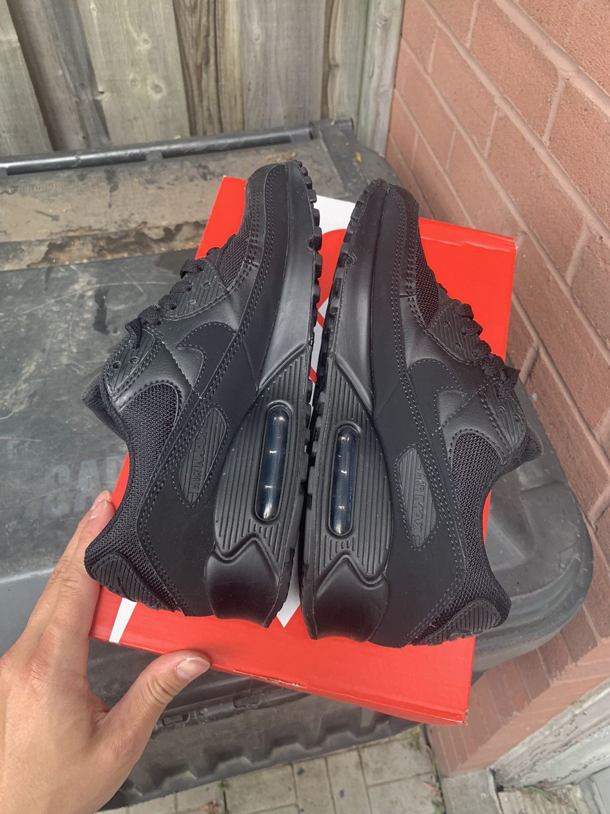 Nike Air Max 90 Recraft Triple Black 2019 Size US 8 / EU 41 - 4 Thumbnail