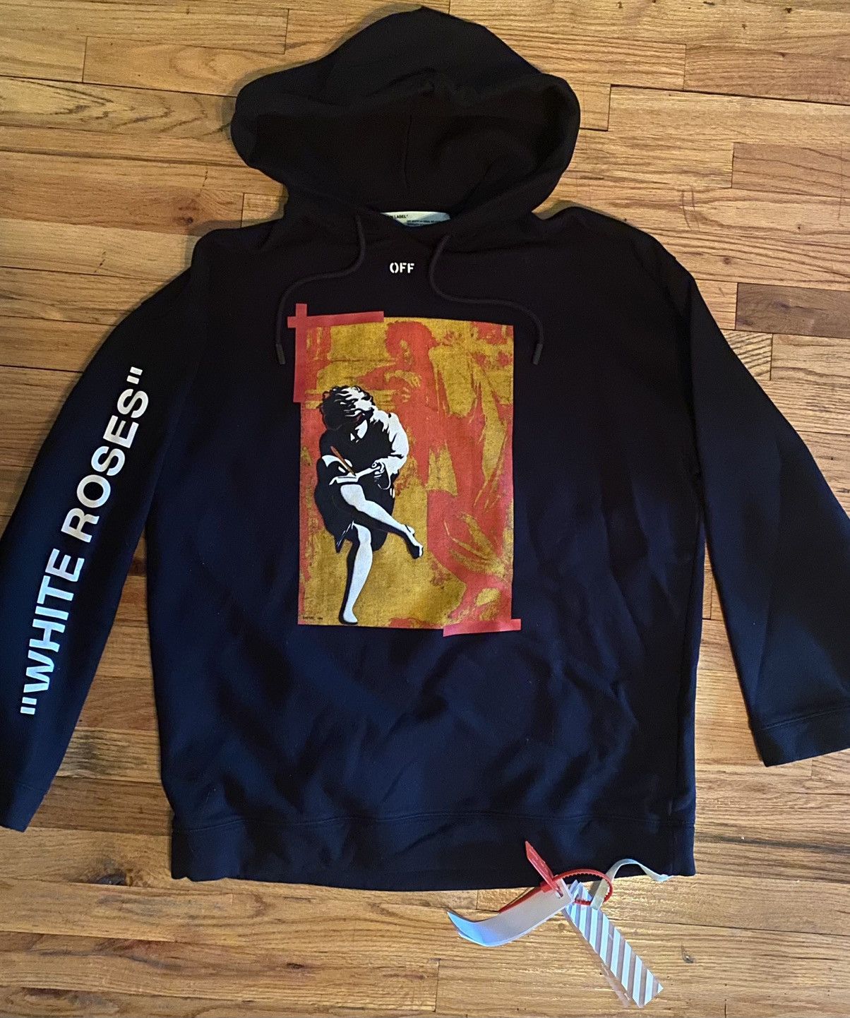 Off-White Off-White x Guns N’ Roses Collab Hoodie Size L -SUPER RARE ...