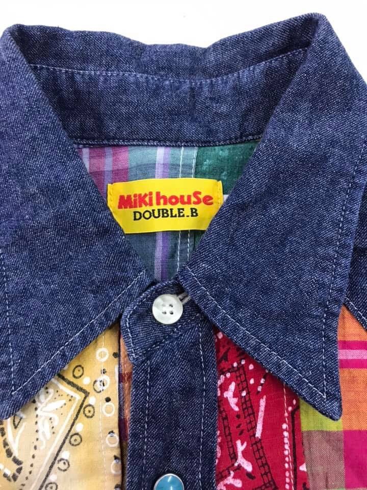 Japanese Brand Vintage Japanese Miki House Patchwork Oxford Shirt Flannels Size US S / EU 44-46 / 1 - 4 Thumbnail