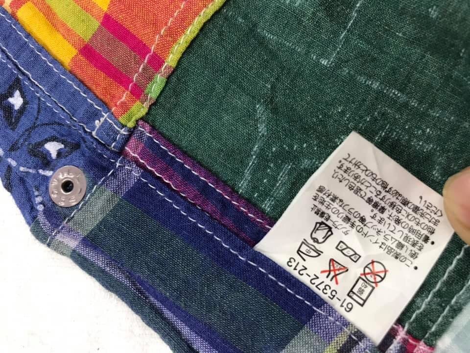 Japanese Brand Vintage Japanese Miki House Patchwork Oxford Shirt Flannels Size US S / EU 44-46 / 1 - 8 Thumbnail