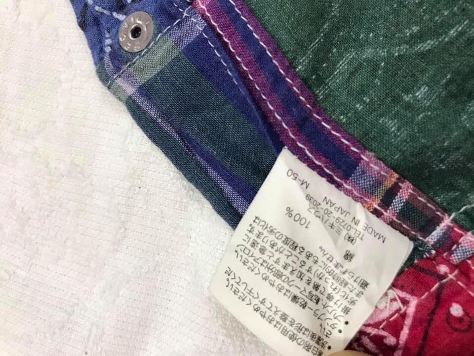 Japanese Brand Vintage Japanese Miki House Patchwork Oxford Shirt Flannels Size US S / EU 44-46 / 1 - 9 Thumbnail