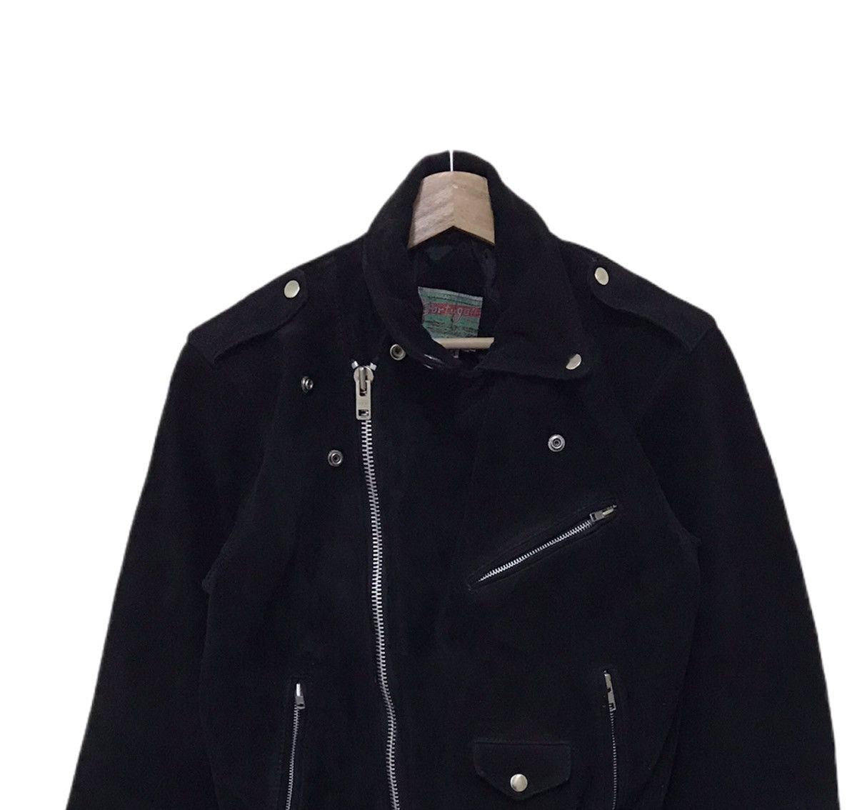 Japanese Brand × Seditionaries Vintage Seditionaries Black Double Collar Rider Jacket Size US S / EU 44-46 / 1 - 2 Thumbnail