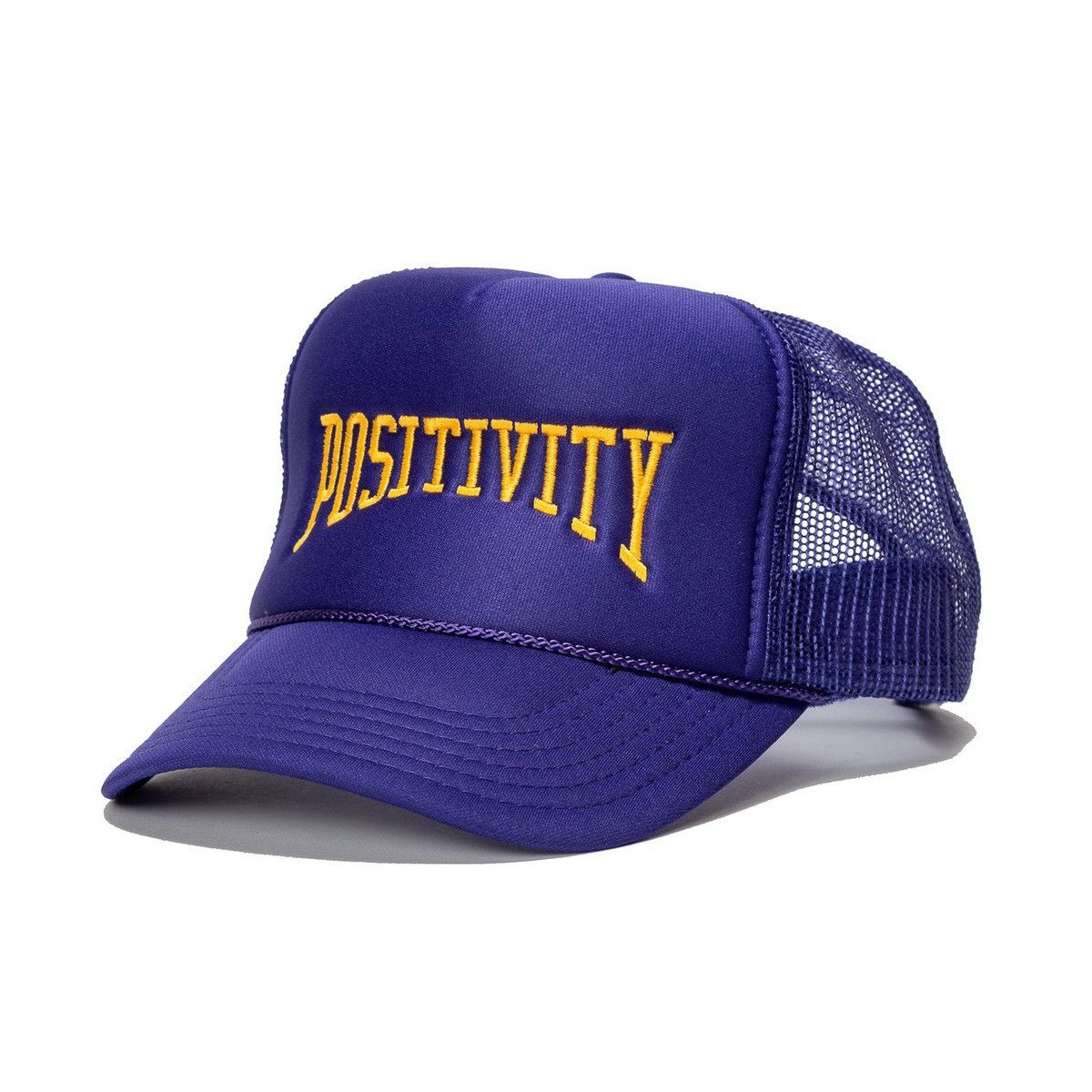 image of Pink Dolphin x Trucker Hat Limited Release Positivity Purple Trucker Hat, Men's